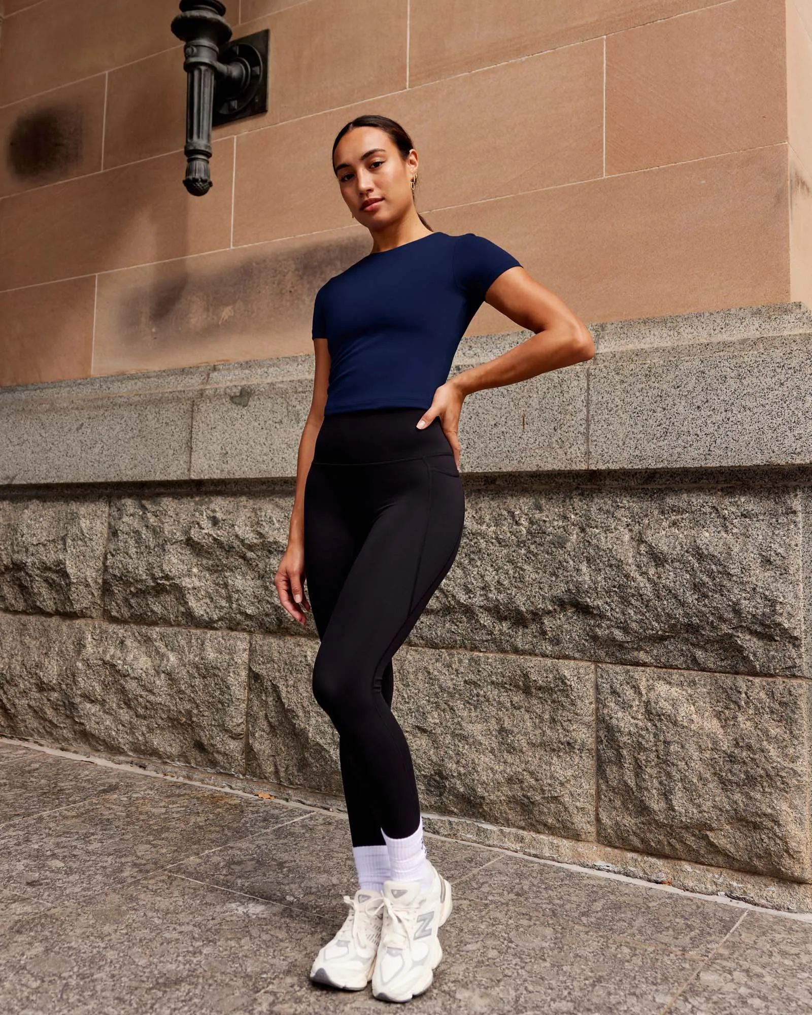 Staple Cropped Tee - Midnight Blue sold by LSKD product image thumbnail 4