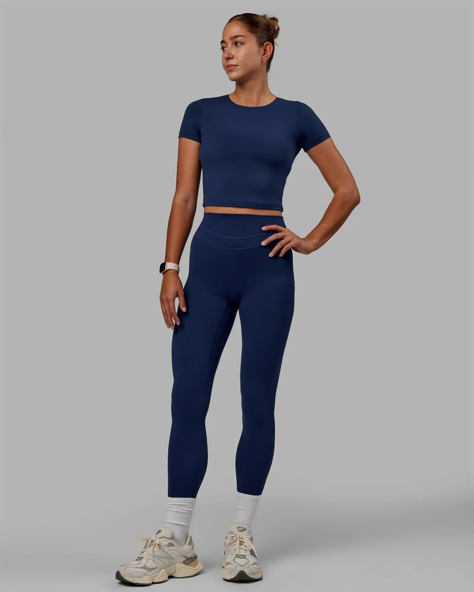 Staple Cropped Tee - Midnight Blue sold by LSKD product image thumbnail 5