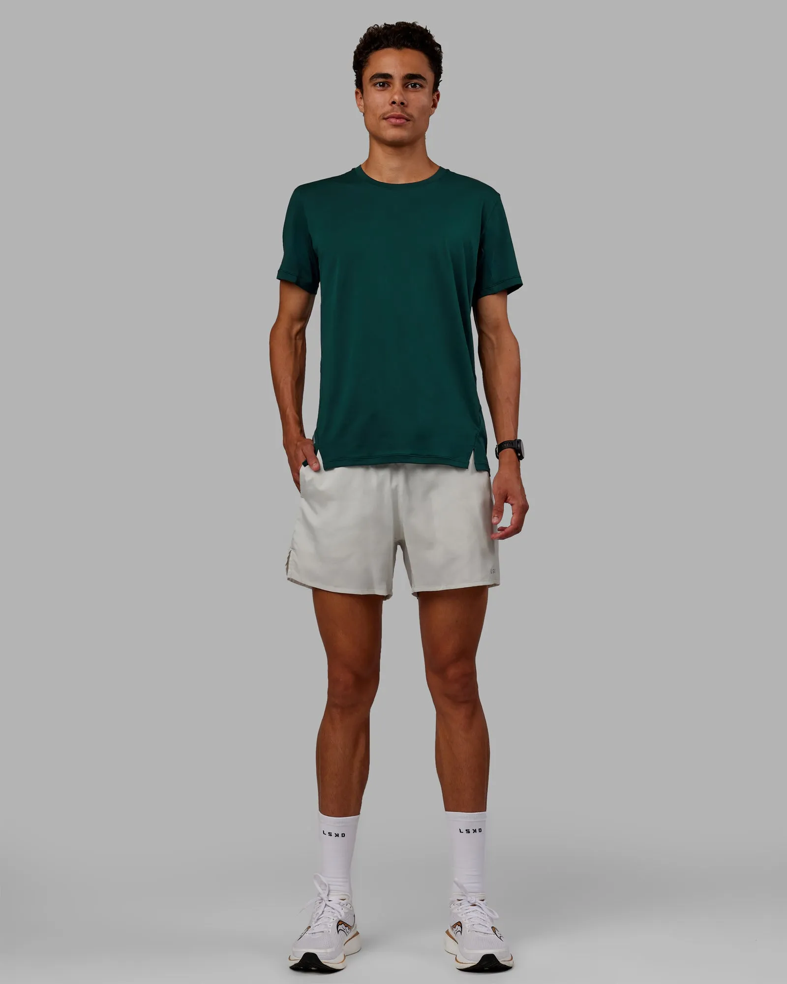 Pace Running Tee - Dark Moss sold by LSKD product image thumbnail 5