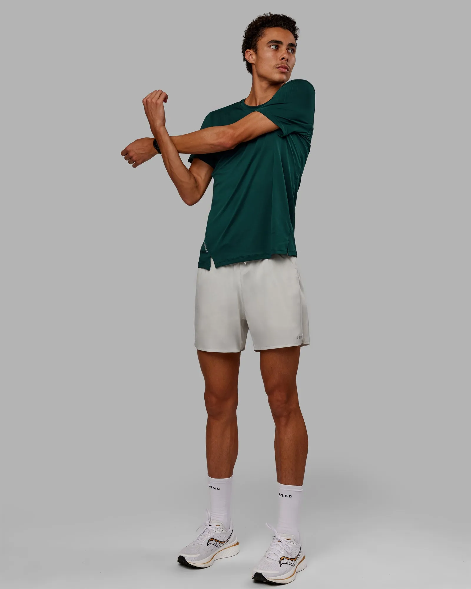 Pace Running Tee - Dark Moss sold by LSKD