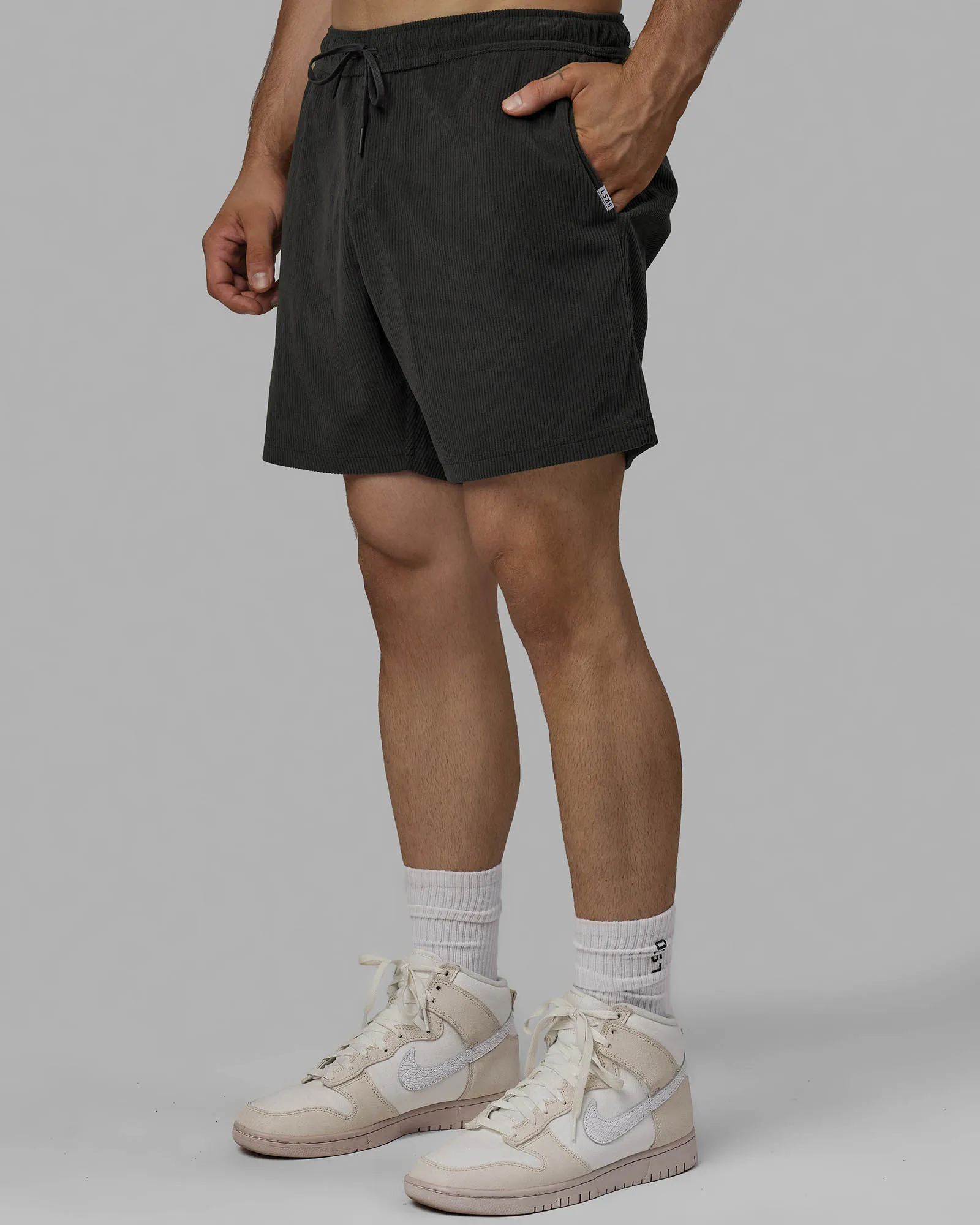 Daily 7" Cord Shorts - Pirate Black sold by LSKD product image thumbnail 2