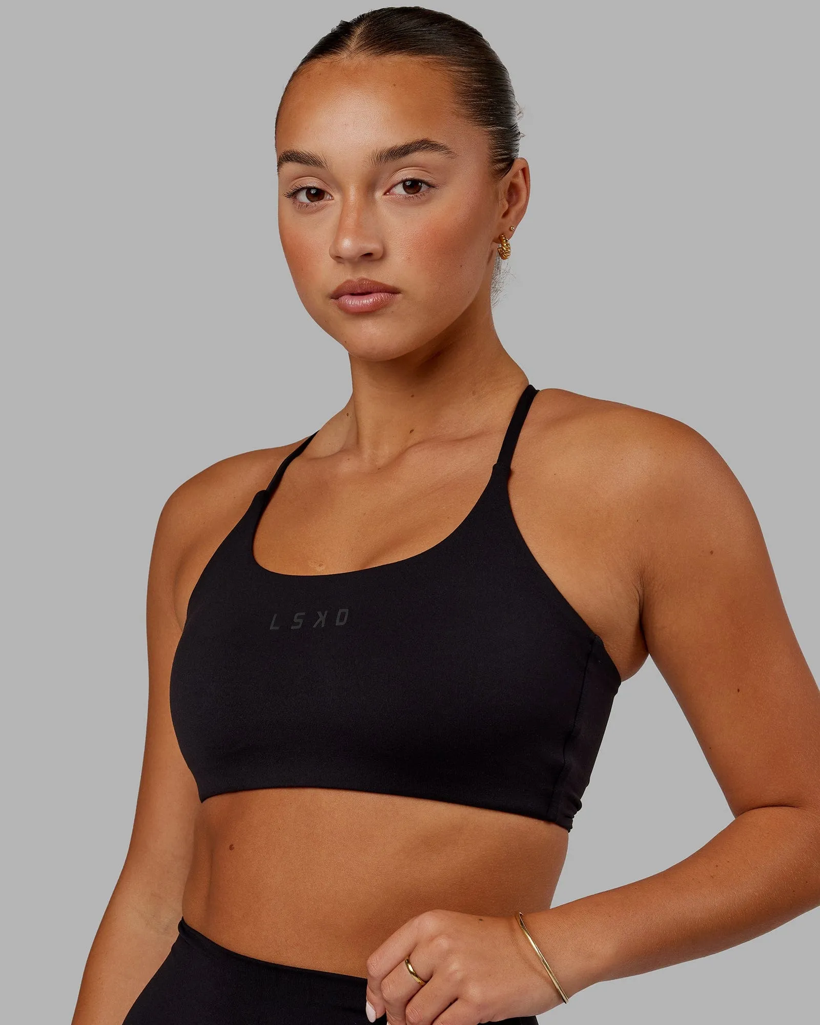 Twist Sports Bra - Black sold by LSKD product image thumbnail 3