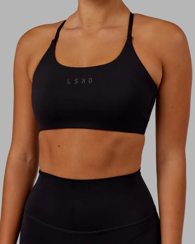 Twist Sports Bra - Black sold by LSKD