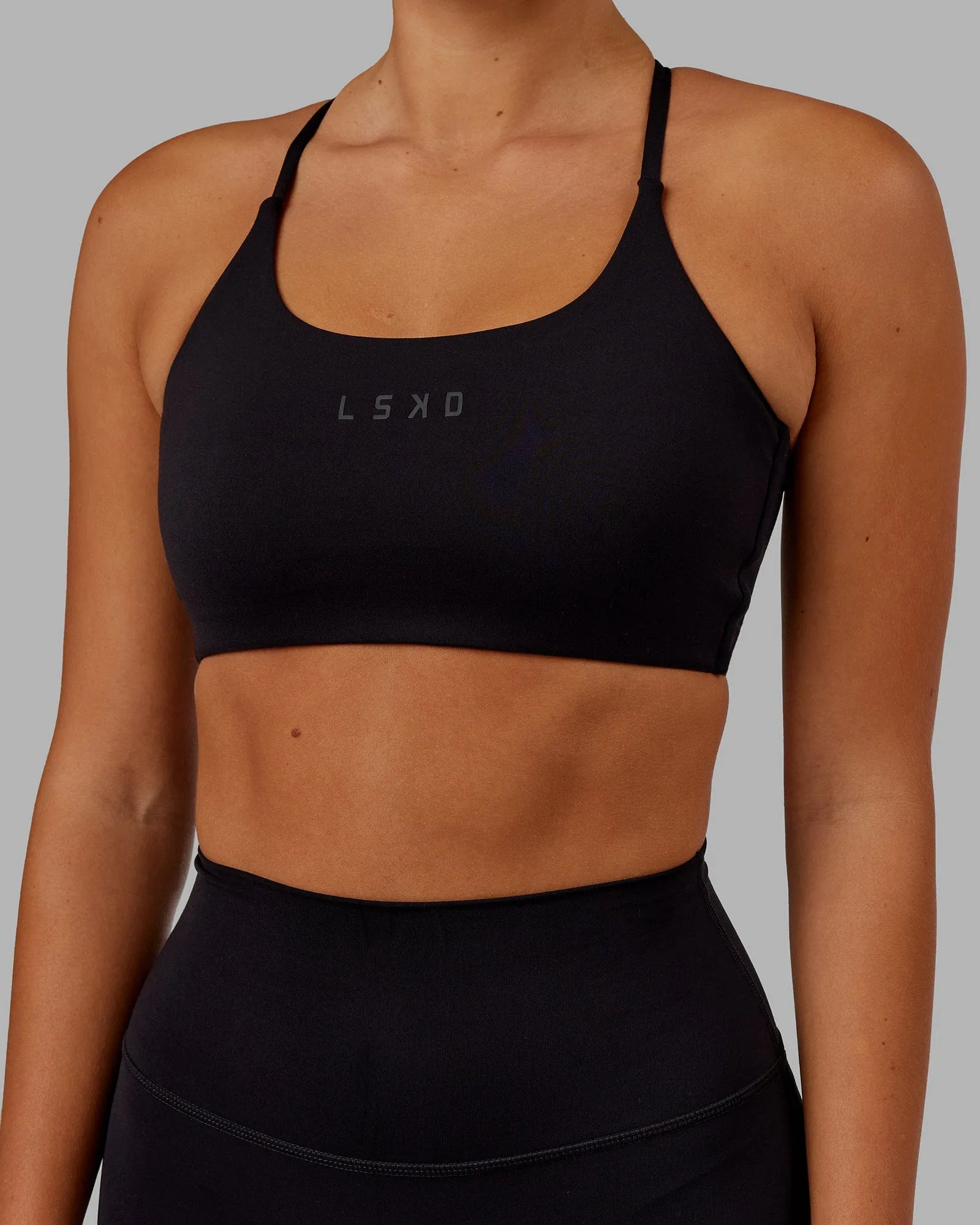 Twist Sports Bra - Black sold by LSKD