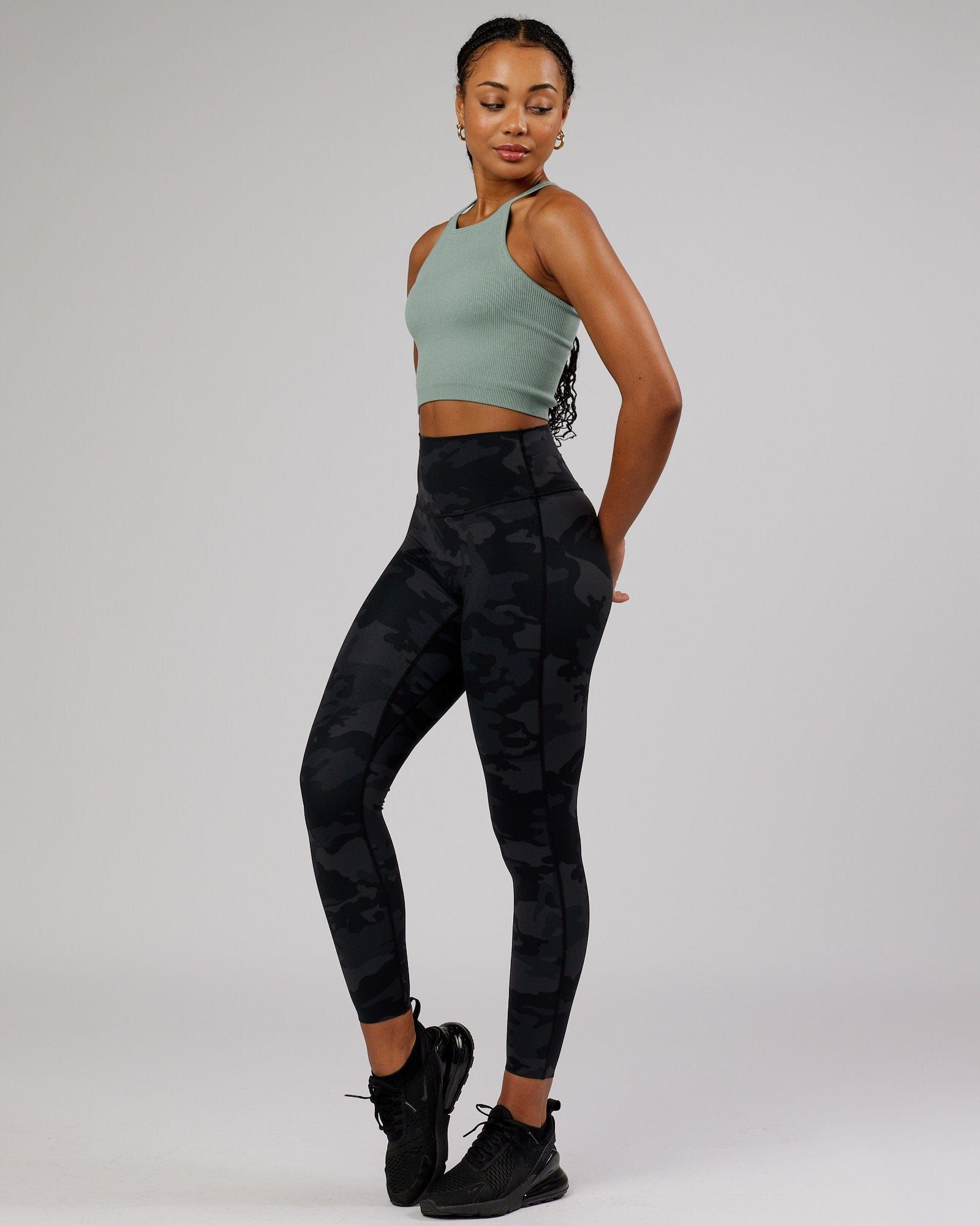 Minimal Seamless Crop Ribbed Tank - Frost sold by LSKD product image thumbnail 3