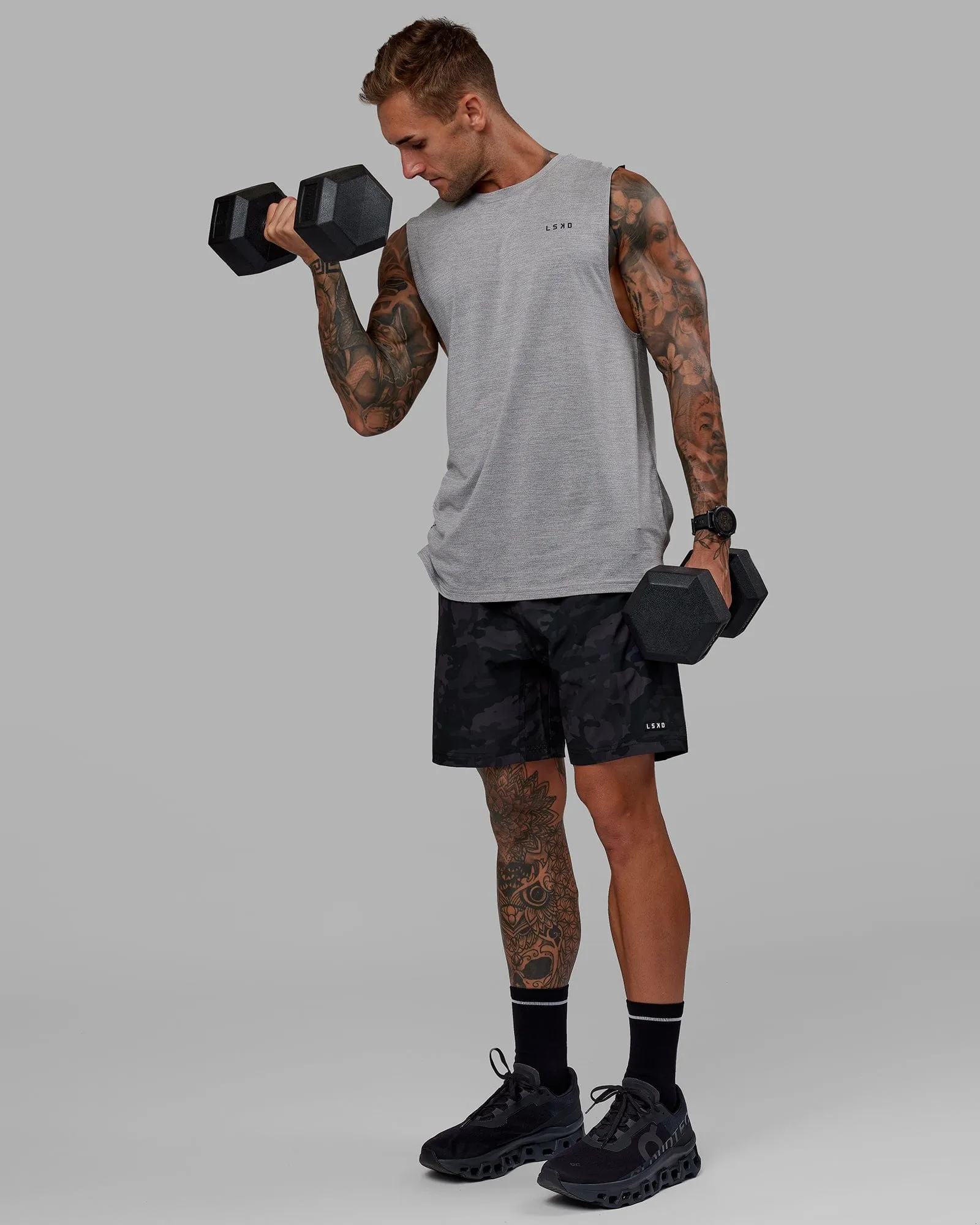 Perform VapourFLX Muscle Tank - Light Grey Marl sold by LSKD product image thumbnail 2