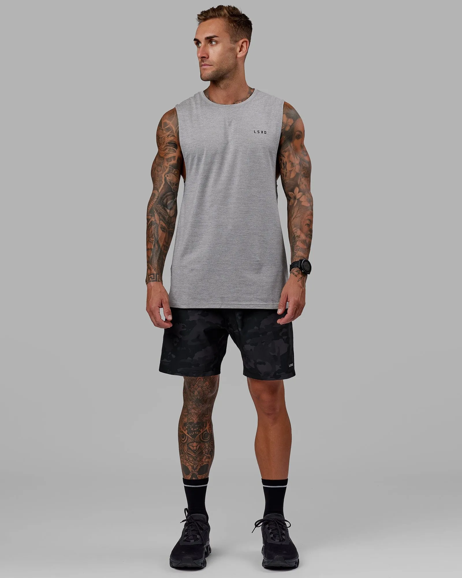 Perform VapourFLX Muscle Tank - Light Grey Marl sold by LSKD product image thumbnail 3