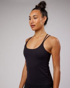 Inversion Shelf Bra Tank - Black sold by LSKD