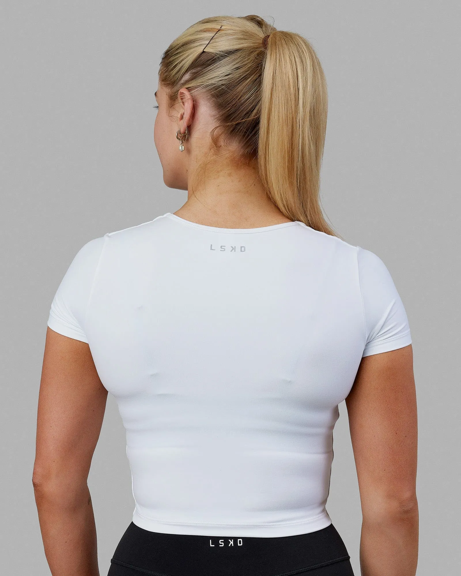 Staple Cropped Tee - White sold by LSKD product image thumbnail 3