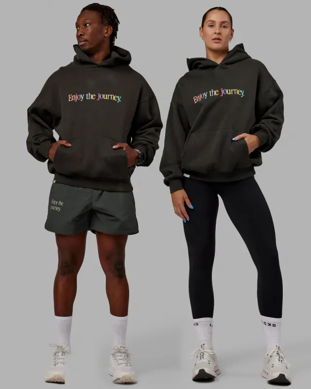 Unisex Enjoy the Journey Hoodie Oversize - Pirate Black-Multi made by LSKD