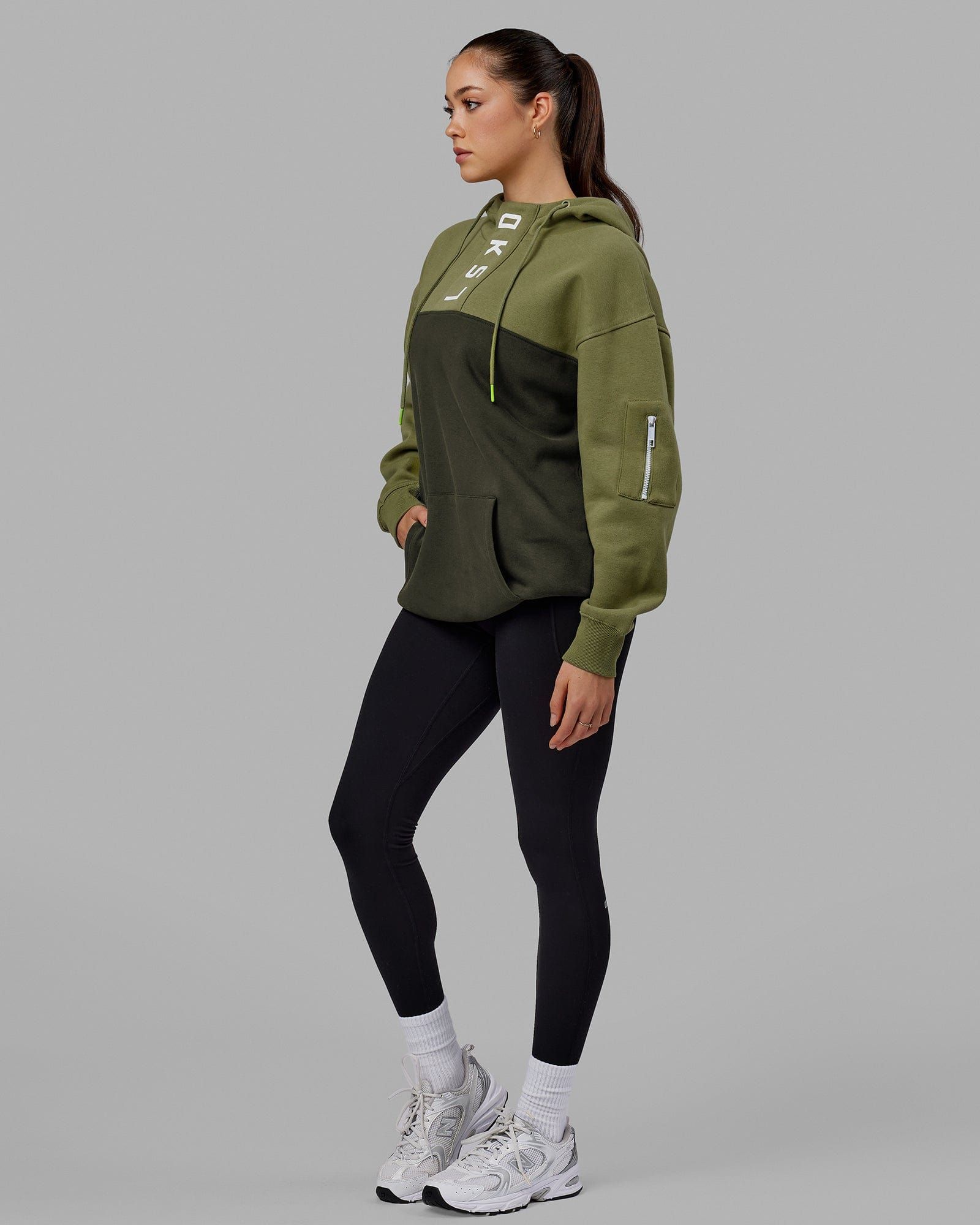 Unisex Contrary Hoodie Oversize - Forest Night-Moss Stone sold by LSKD product image thumbnail 3