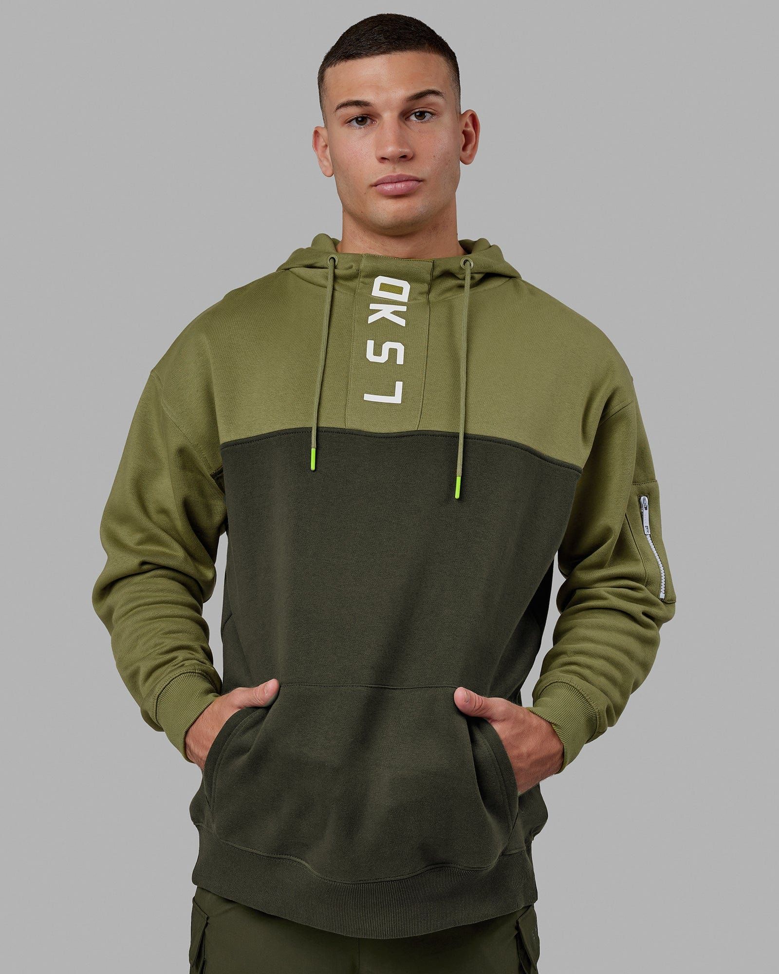 Unisex Contrary Hoodie Oversize - Forest Night-Moss Stone sold by LSKD product image thumbnail 2