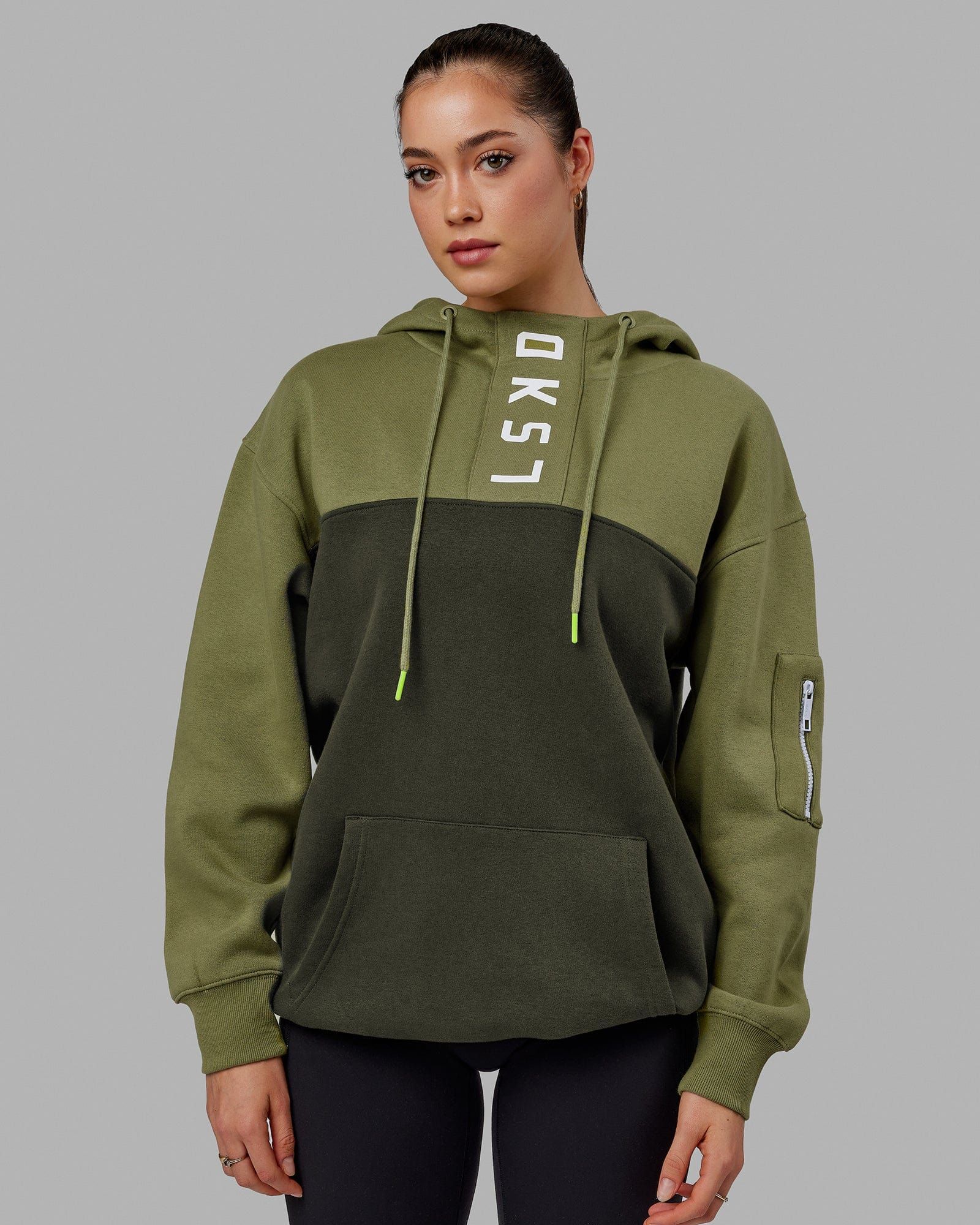 Unisex Contrary Hoodie Oversize - Forest Night-Moss Stone sold by LSKD product image thumbnail 4