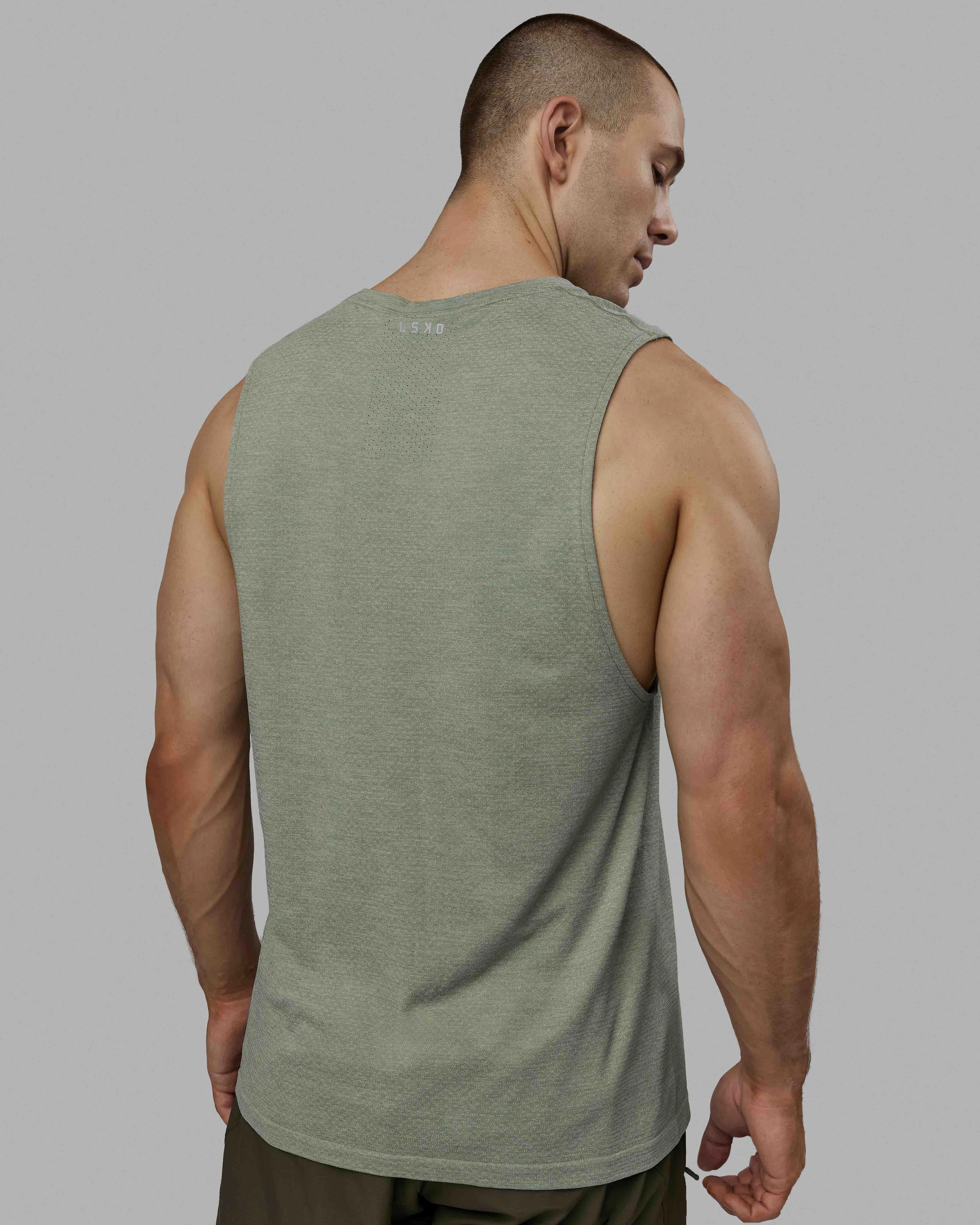 AeroFLX+ Seamless Muscle Tank - Iceberg Green Marl sold by LSKD product image thumbnail 3