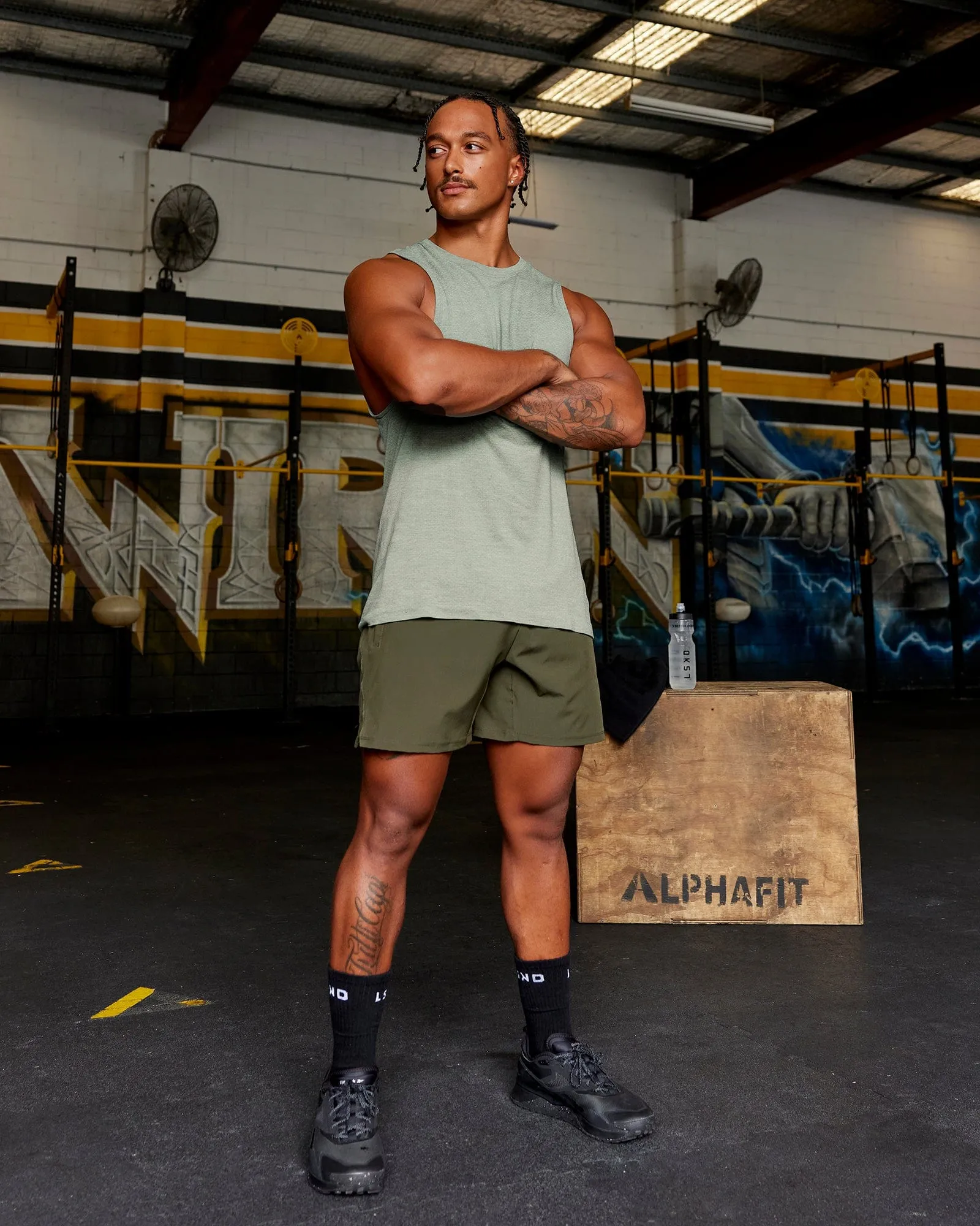 AeroFLX+ Seamless Muscle Tank - Iceberg Green Marl sold by LSKD