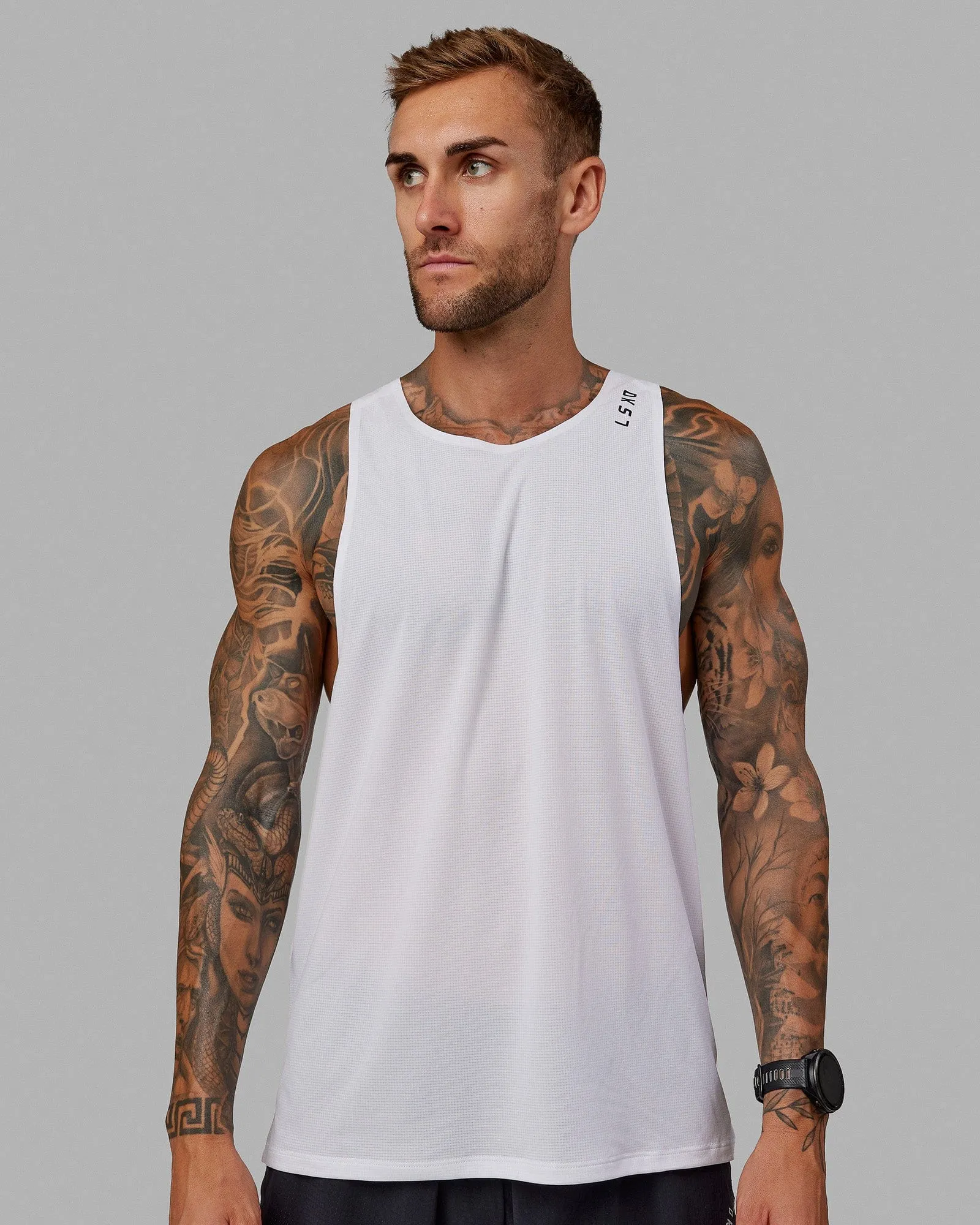 Race Day Tank - White sold by LSKD product image thumbnail 4