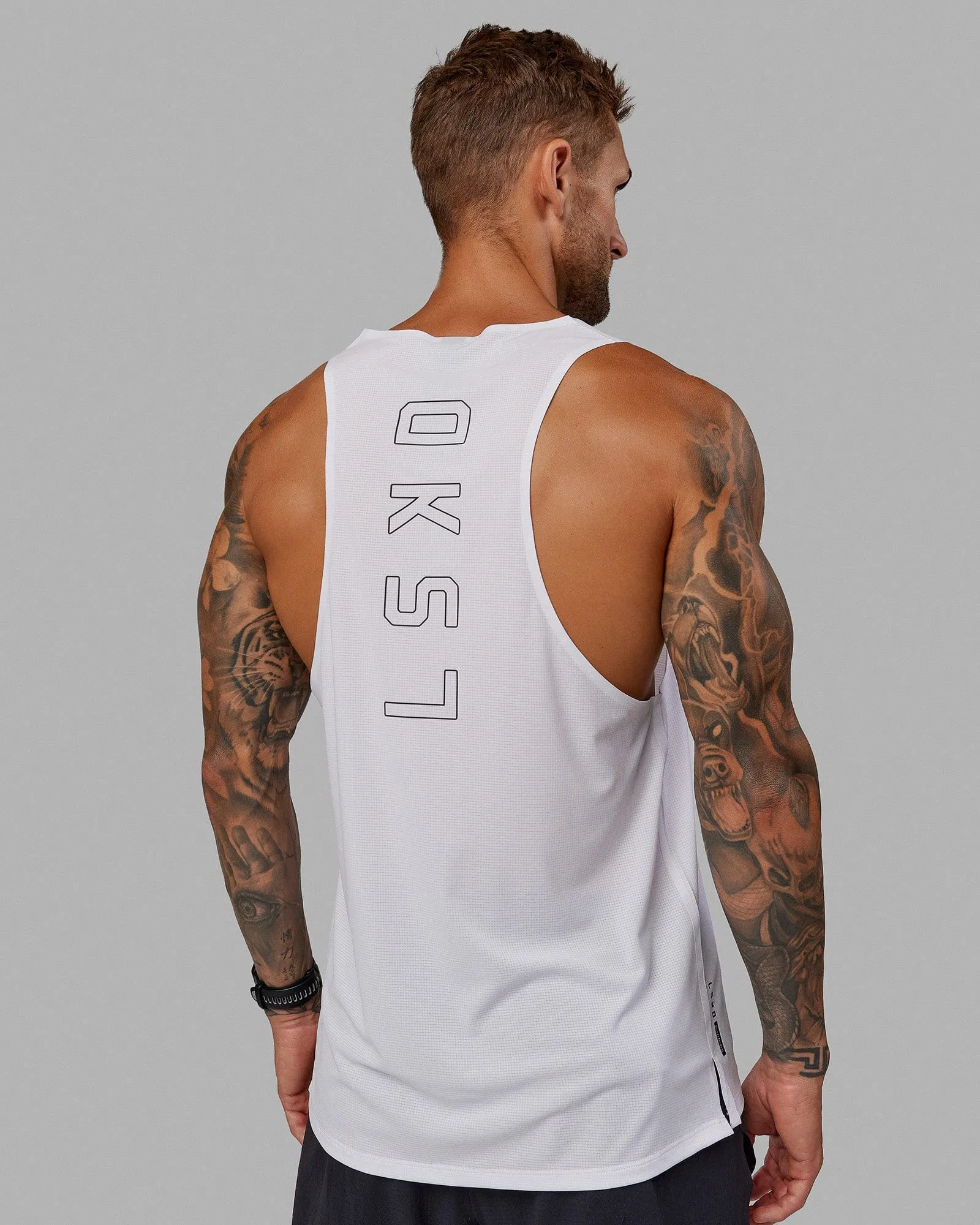 Race Day Tank - White sold by LSKD product image thumbnail 2