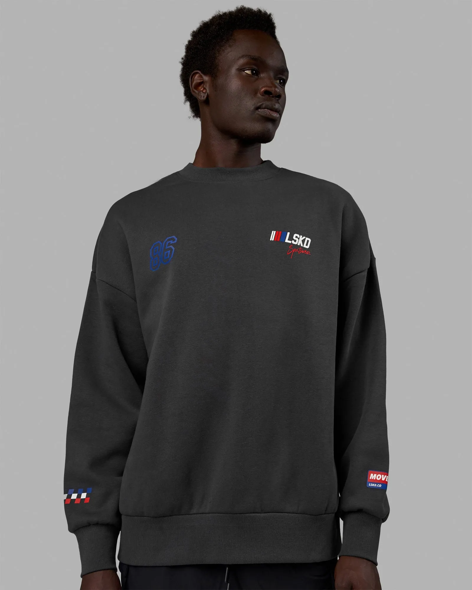 Redline Sweater Oversize - Phantom-White sold by LSKD product image thumbnail 4