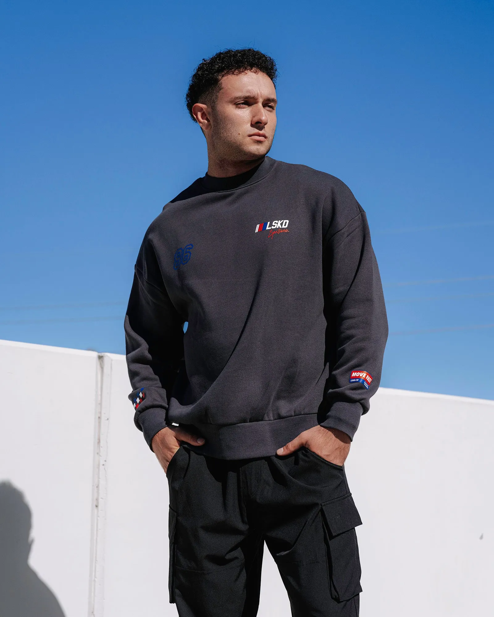 Redline Sweater Oversize - Phantom-White sold by LSKD product image thumbnail 2