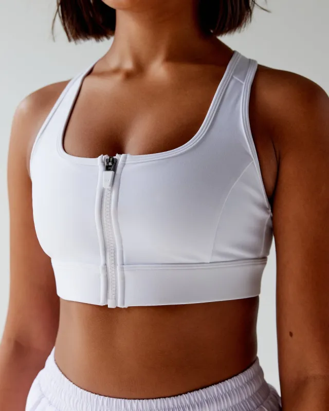 Sprint Sports Bra - White sold by LSKD