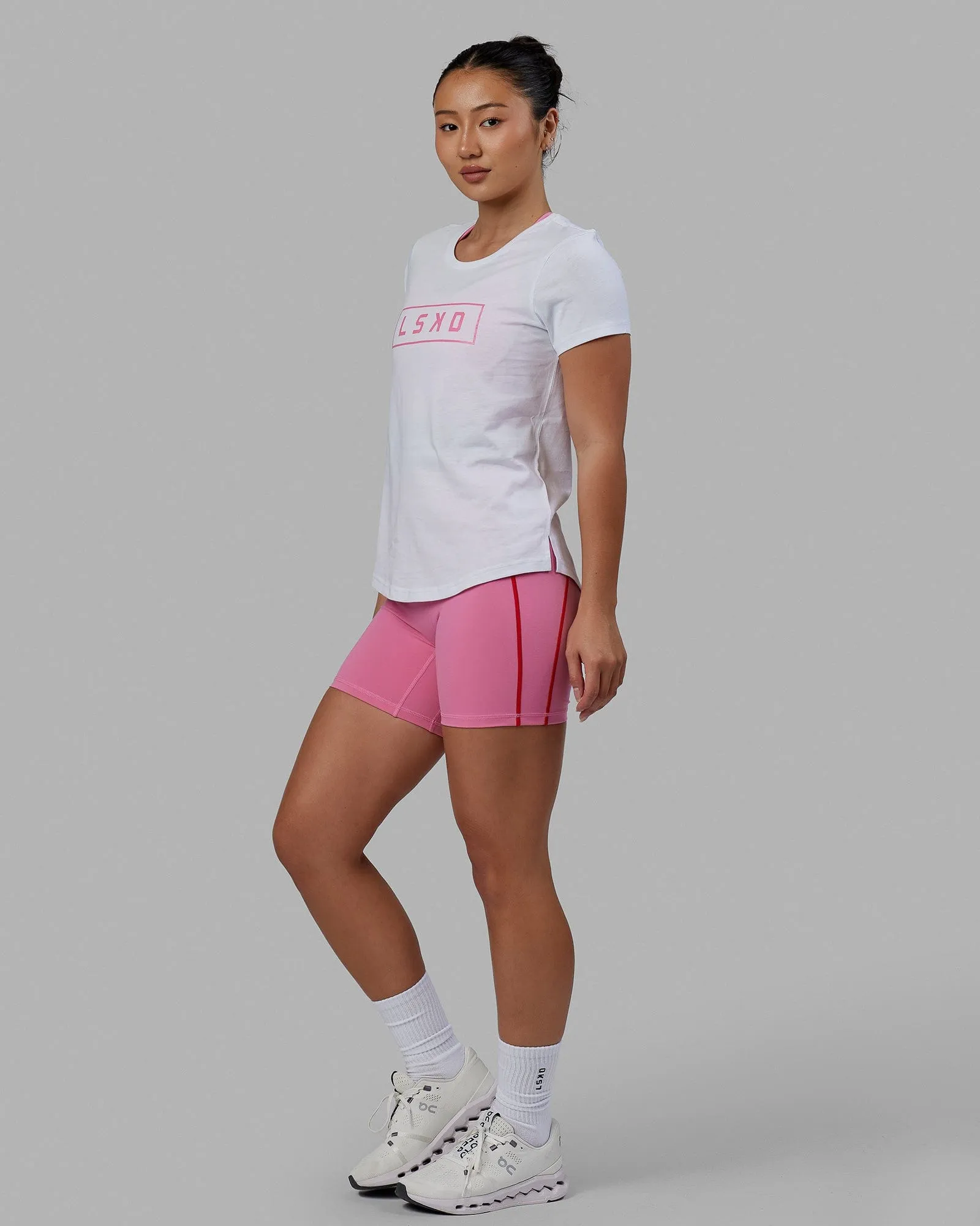 Luna Tee - White-Pink Rose sold by LSKD product image thumbnail 5