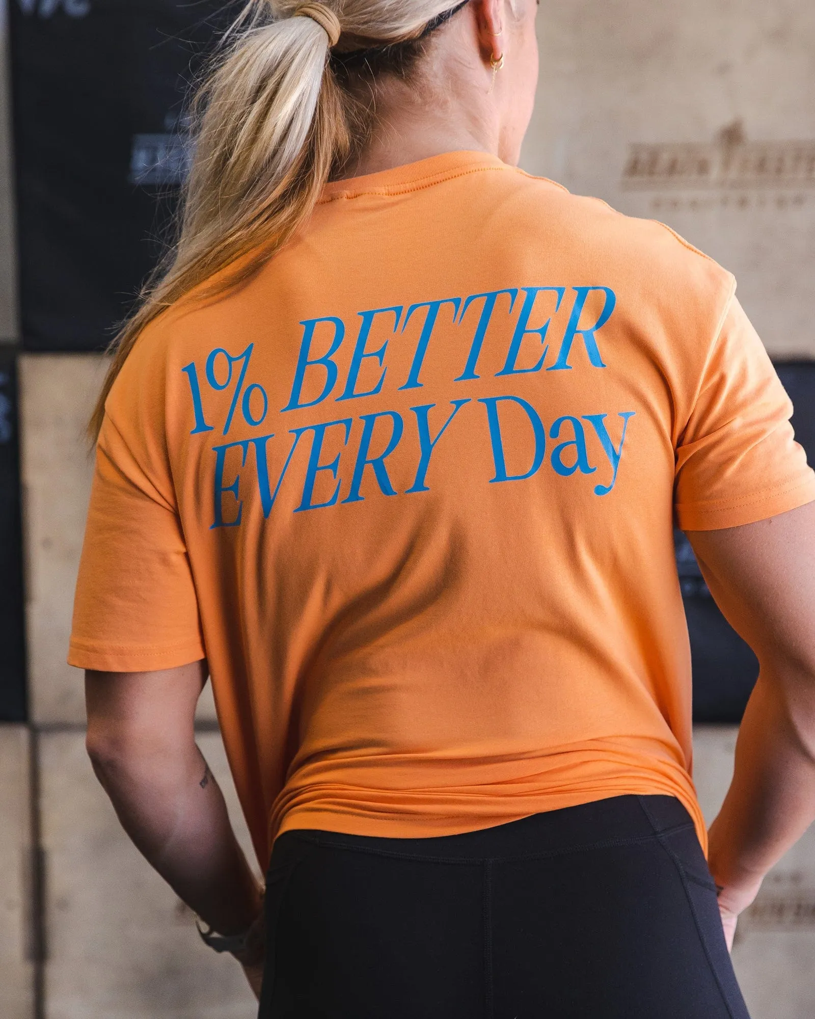 Unisex VS6 FLXCotton Tee Oversize - Tangerine-Azure Blue sold by LSKD product image thumbnail 2