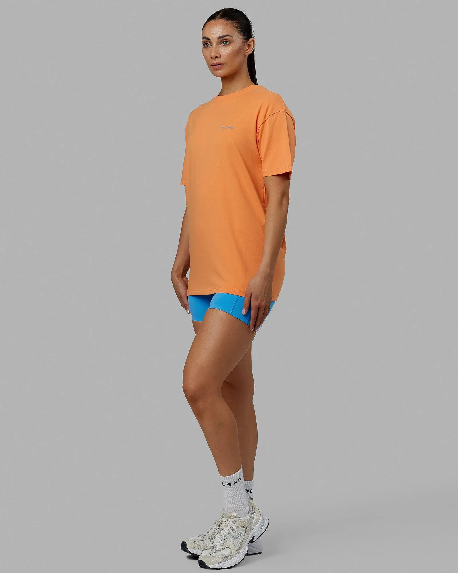 Unisex VS6 FLXCotton Tee Oversize - Tangerine-Azure Blue sold by LSKD product image thumbnail 5