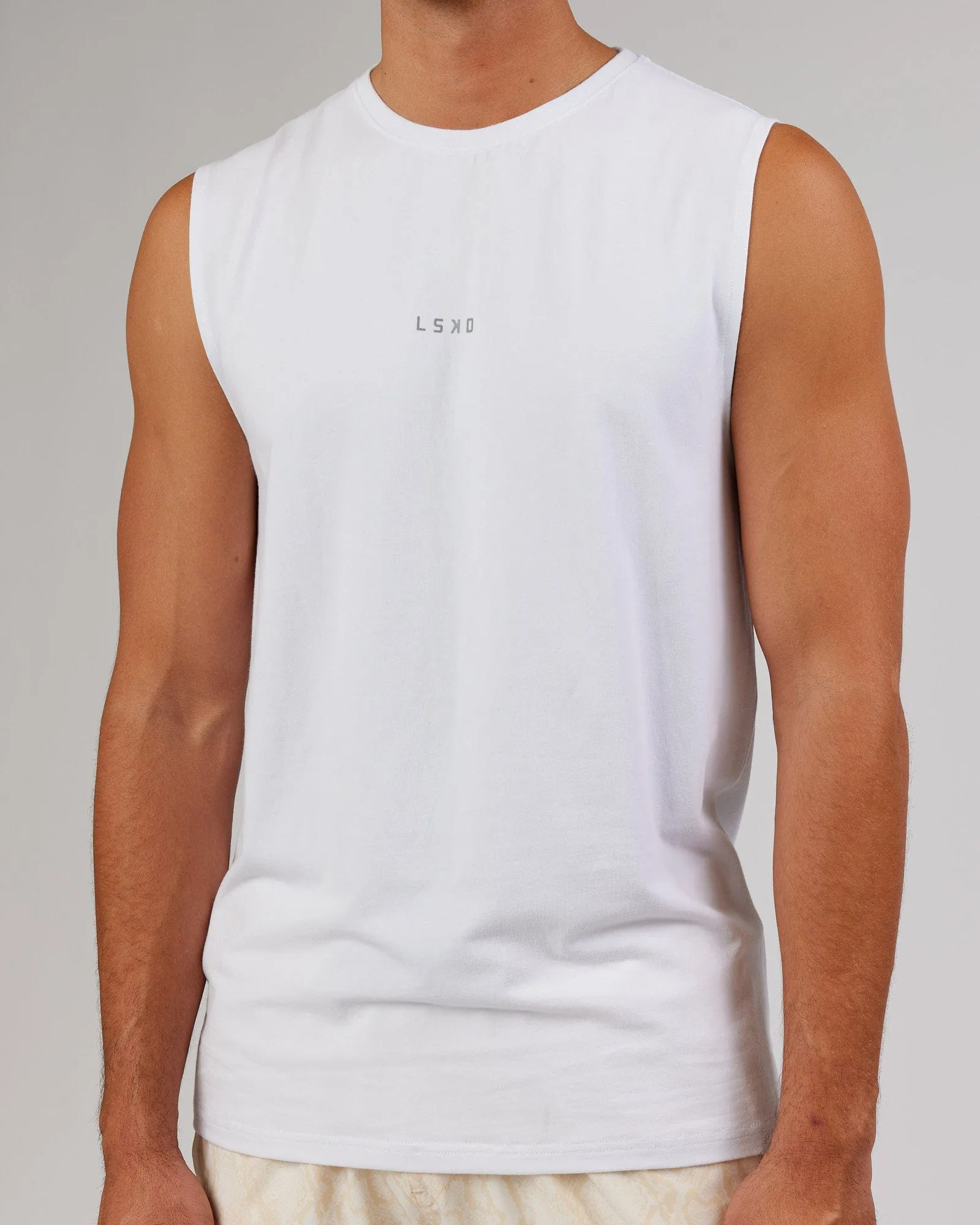 Base FLXCotton Tank - White sold by LSKD product image thumbnail 5