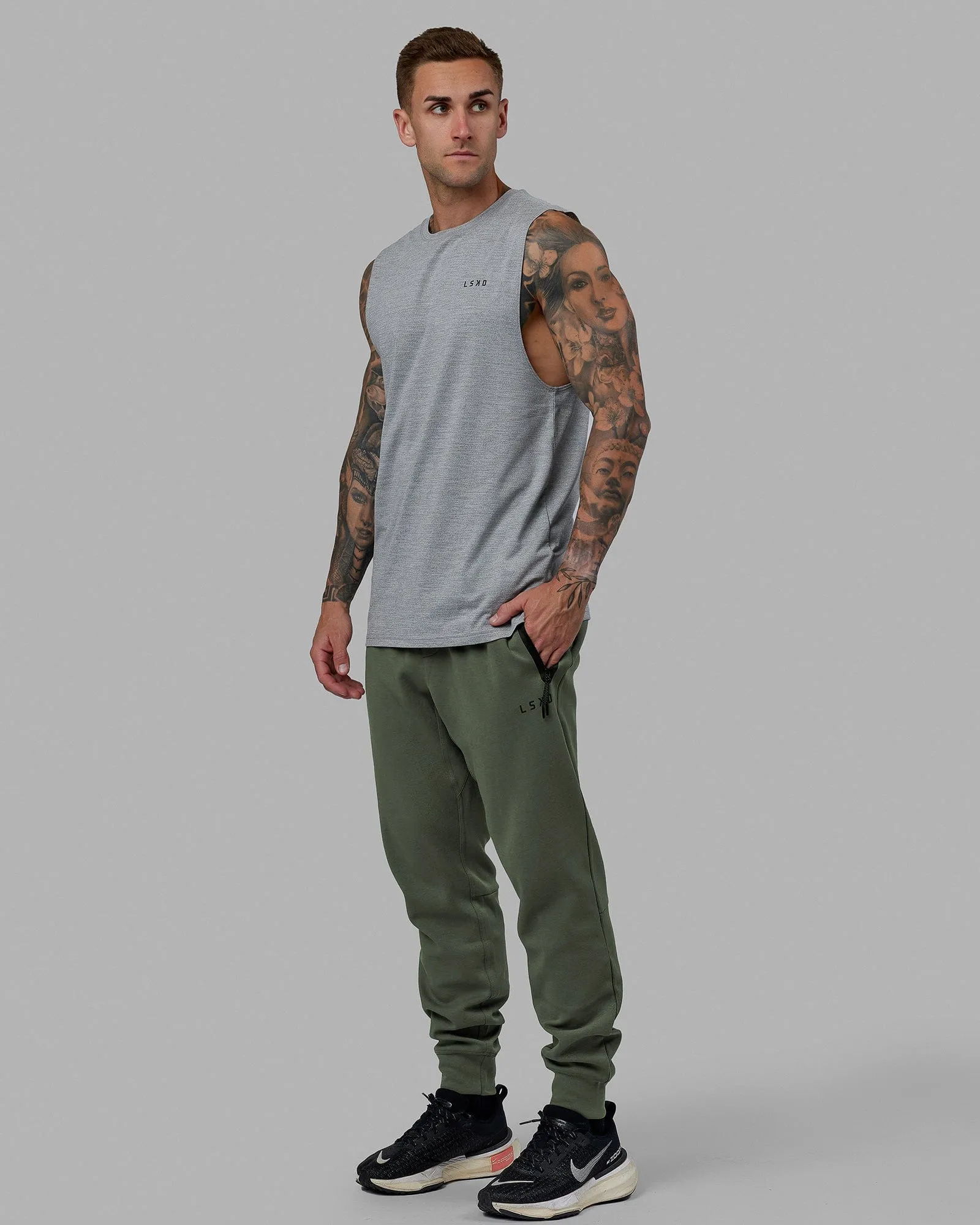 Athlete ForgedFleece Zip Track Pants - Dark Forest sold by LSKD product image thumbnail 2