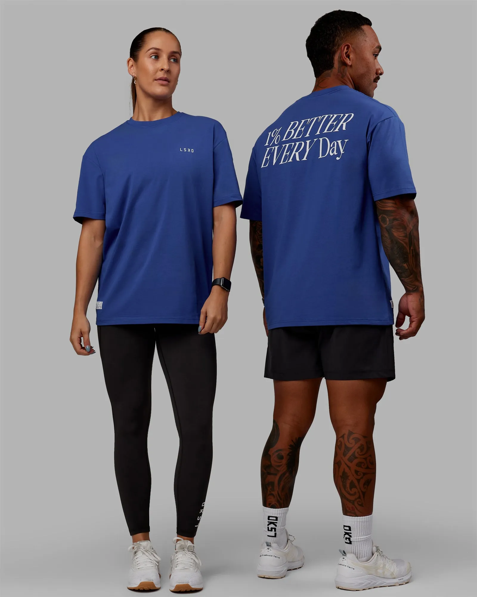 VS6 FLXCotton Tee Oversize - Power Cobalt-White sold by LSKD