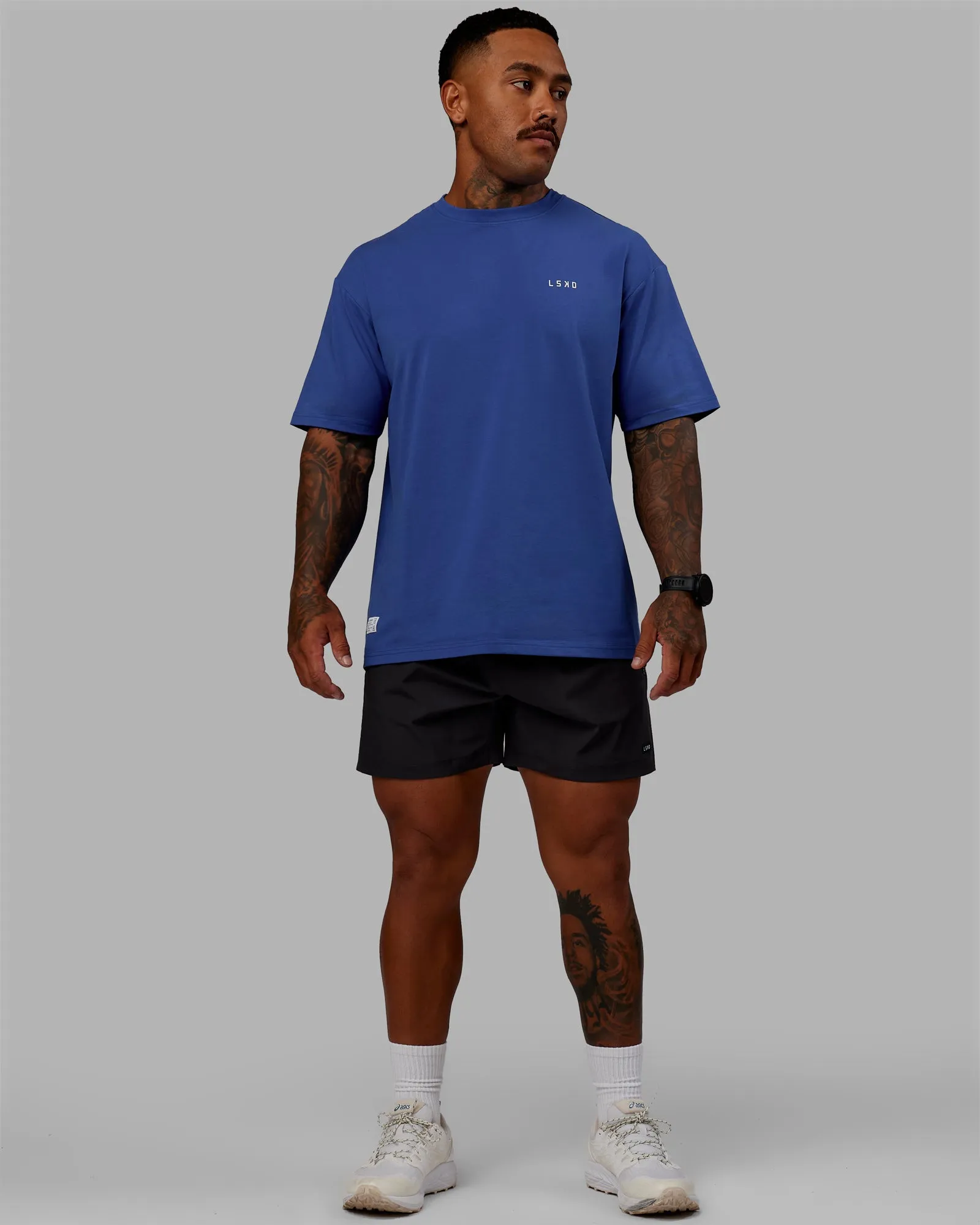 VS6 FLXCotton Tee Oversize - Power Cobalt-White sold by LSKD product image thumbnail 5