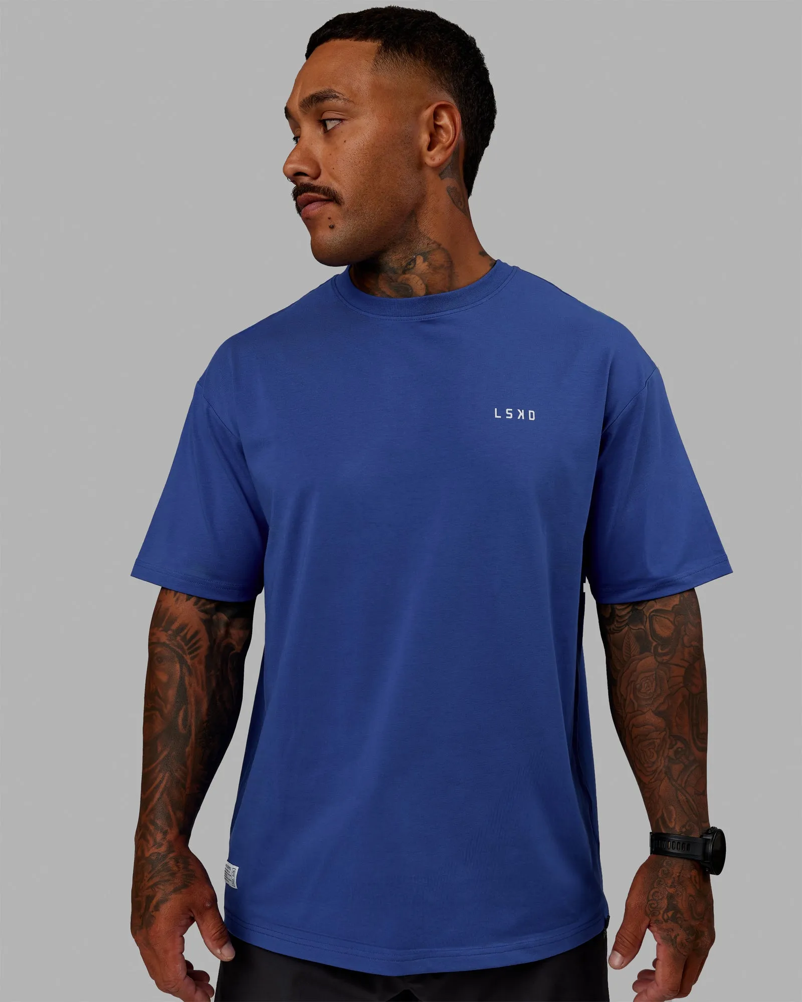 VS6 FLXCotton Tee Oversize - Power Cobalt-White sold by LSKD product image thumbnail 3