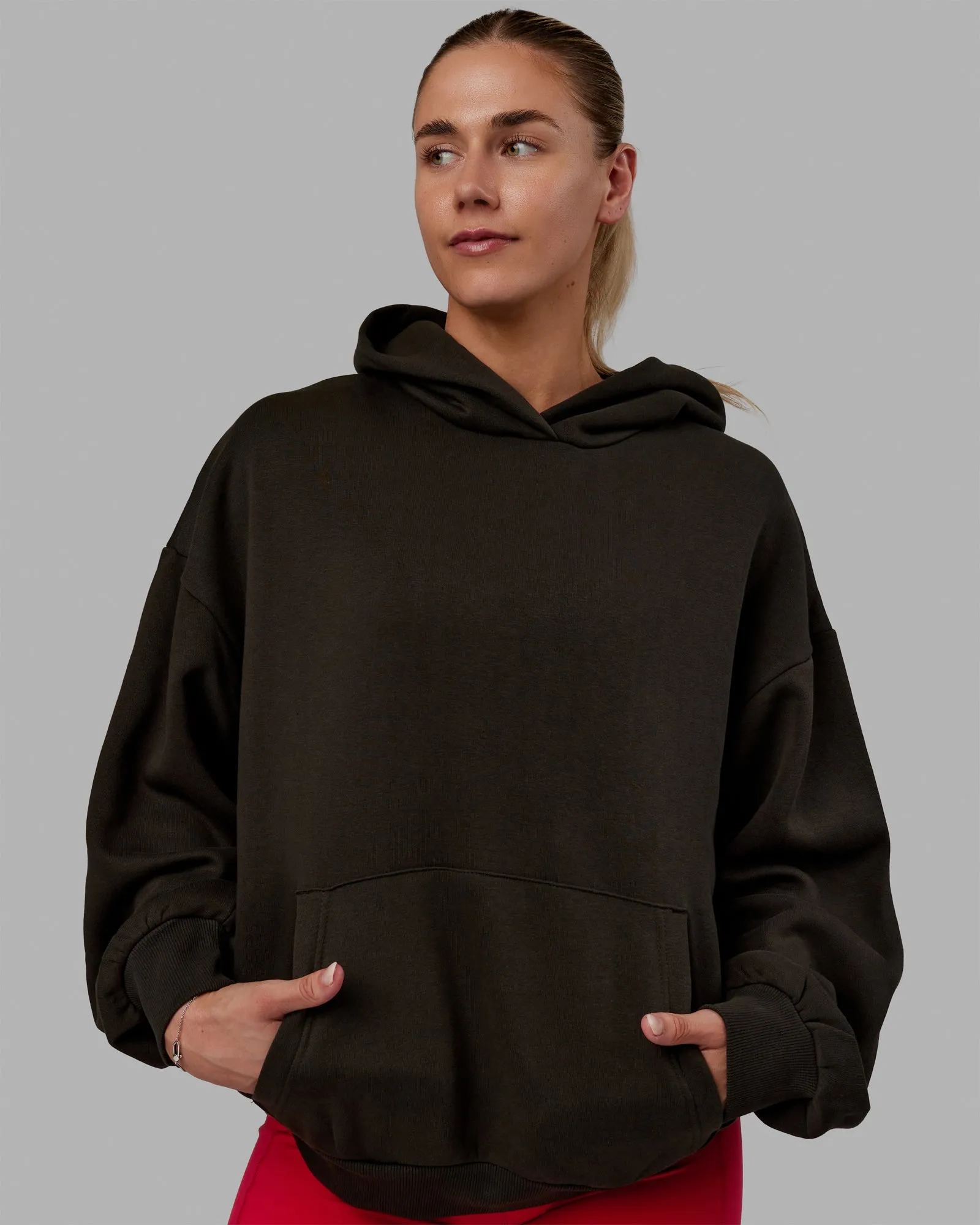 Unisex Lifting Club Hoodie Oversize - Pirate Black-Off White sold by LSKD product image thumbnail 3