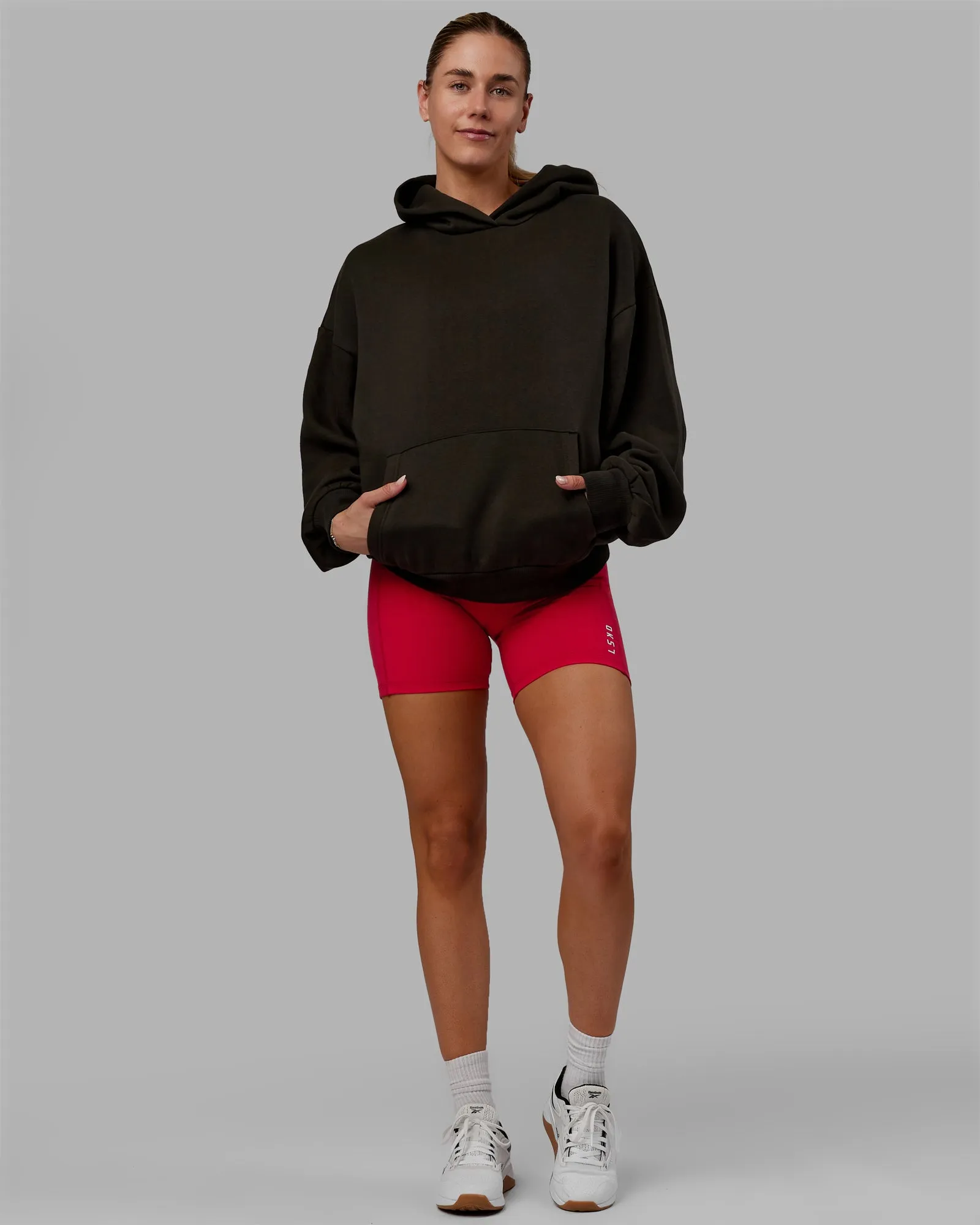 Unisex Lifting Club Hoodie Oversize - Pirate Black-Off White sold by LSKD product image thumbnail 5