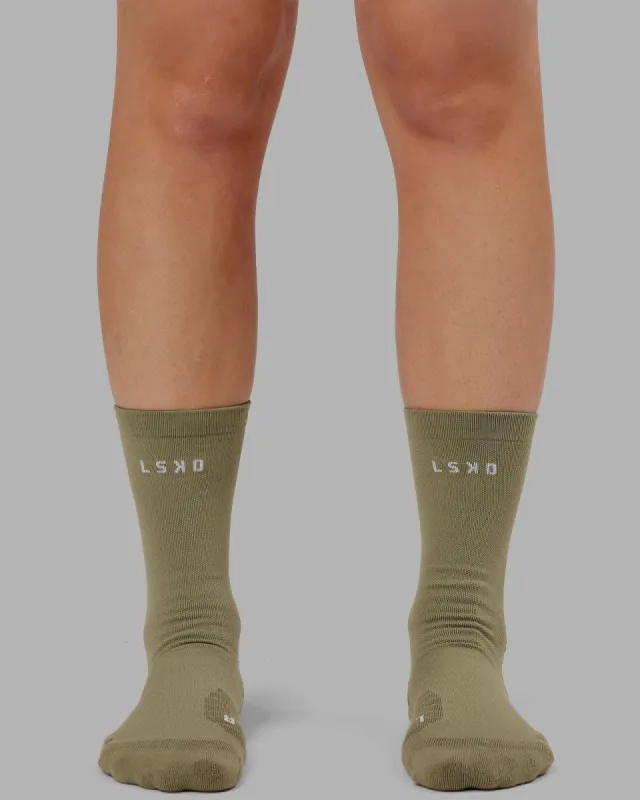 Rep Performance Crew Socks - Olive Fade sold by LSKD