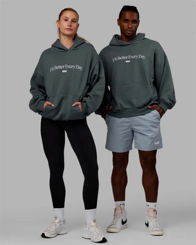 Unisex 1% Better Hoodie Oversize - Storm-White sold by LSKD