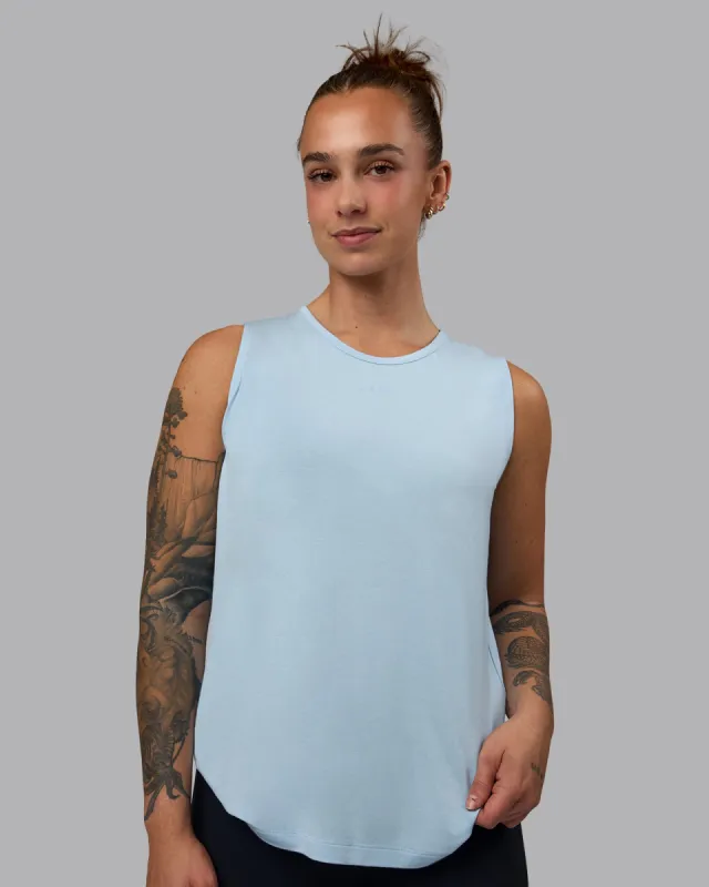 Swivel Open Back Tank - Glacial Blue sold by LSKD