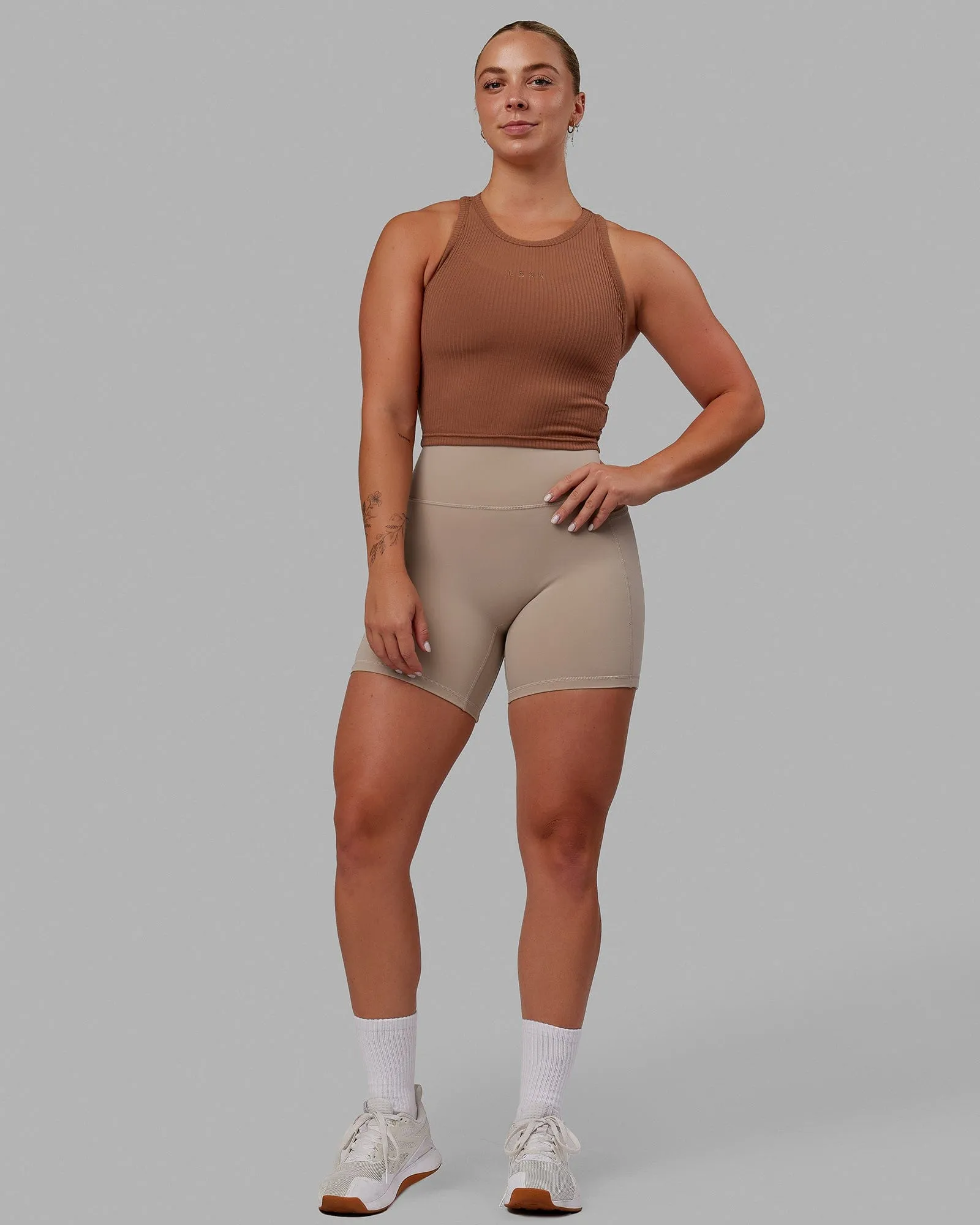 Squad Ribbed Tank - Brick sold by LSKD product image thumbnail 4