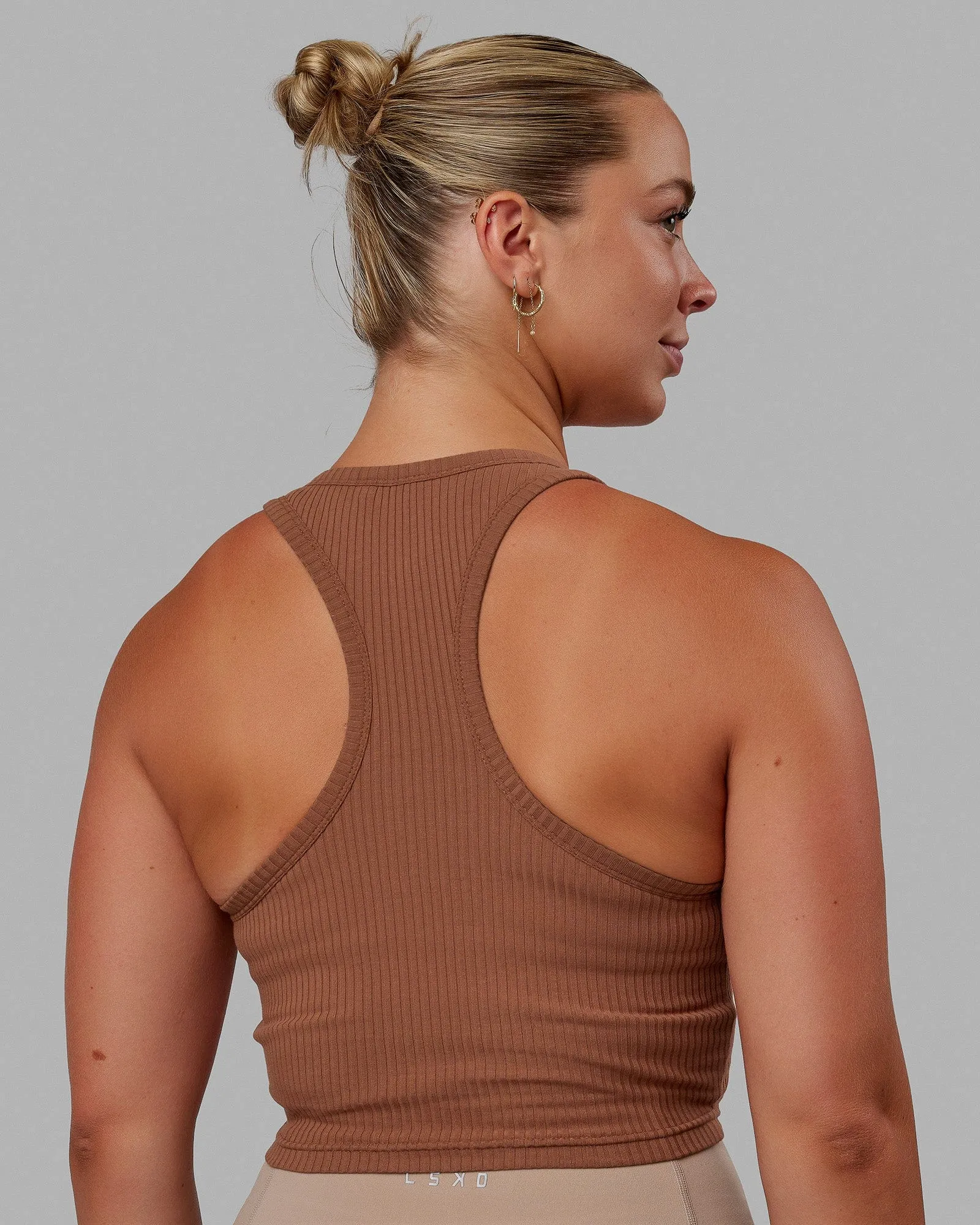 Squad Ribbed Tank - Brick sold by LSKD product image thumbnail 3