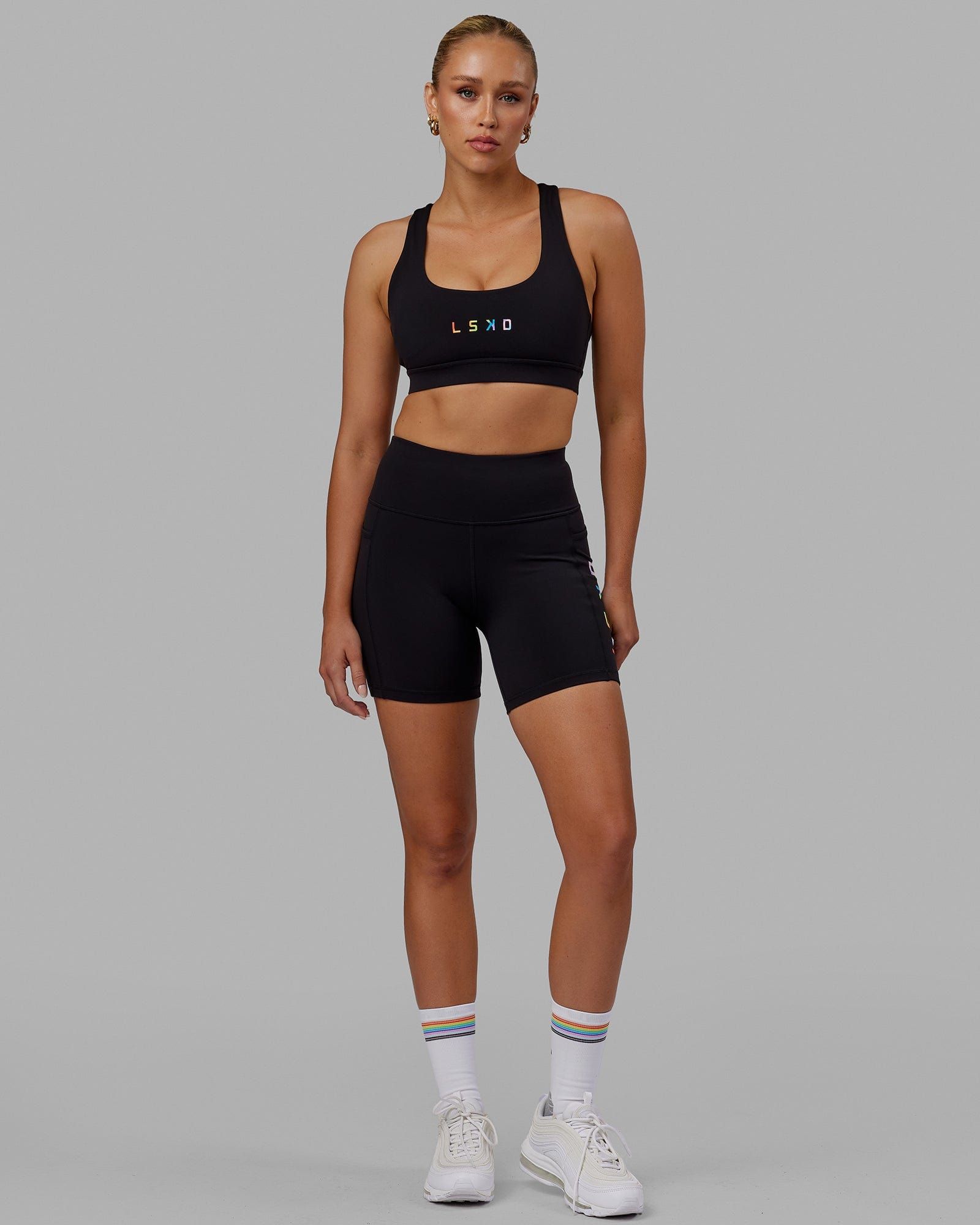 Rep Mid Short Tights - Pride-Black sold by LSKD product image thumbnail 4