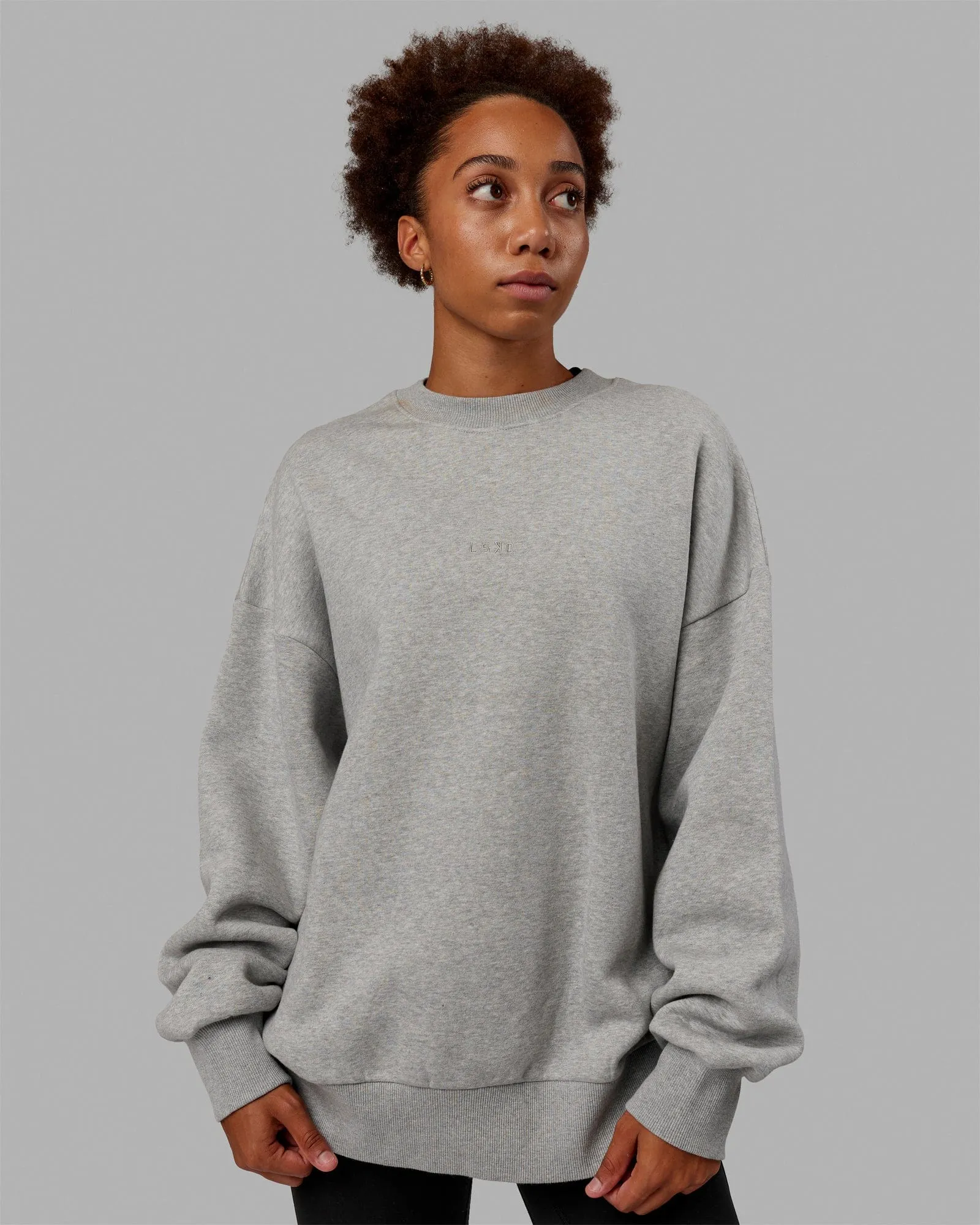 MVP Oversized Sweater - Lt Grey Marl sold by LSKD product image thumbnail 3