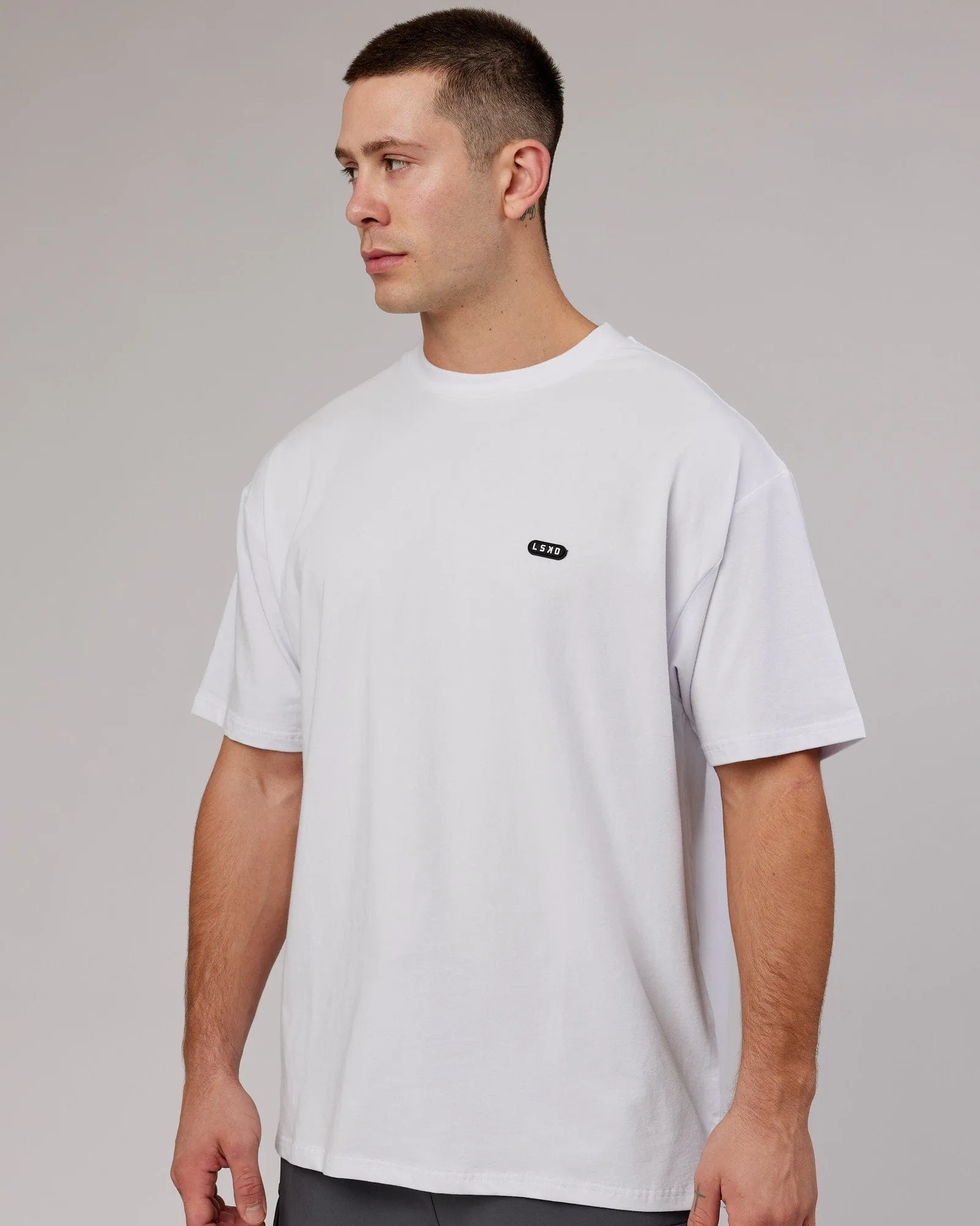 Unisex Capsule FLXCotton Tee Oversize - White sold by LSKD product image thumbnail 3