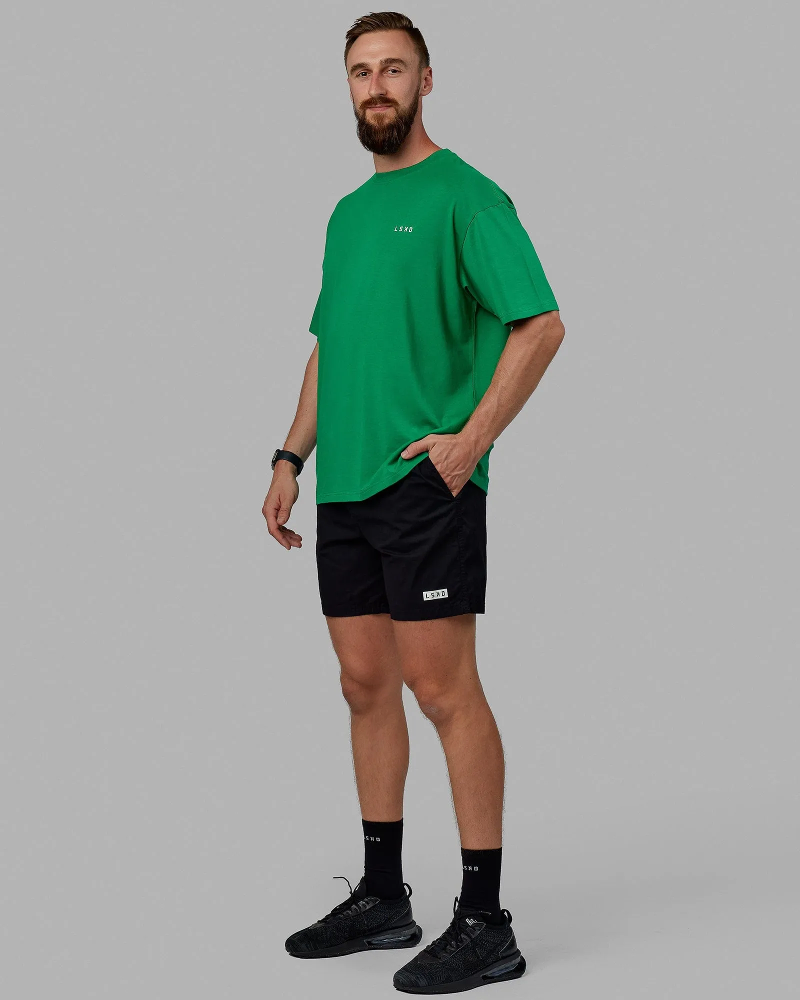 Unisex VS5 FLXCotton Tee Oversize - Green Tambourine-White sold by LSKD product image thumbnail 3