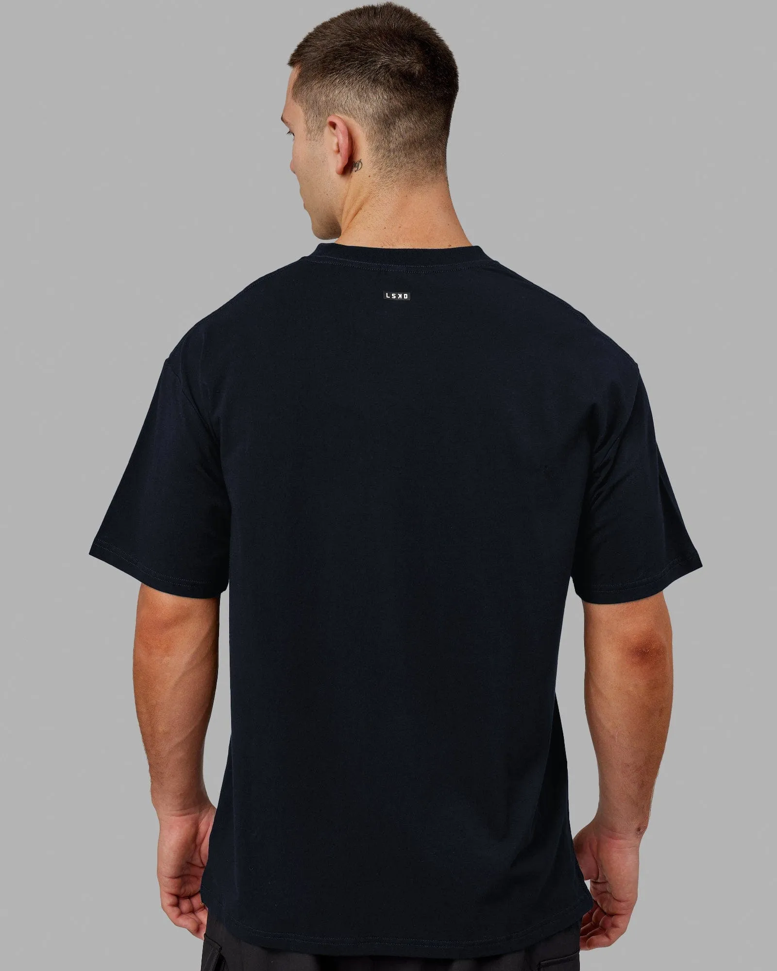 Unisex Capsule FLXCotton Tee Oversize - Navy sold by LSKD product image thumbnail 4