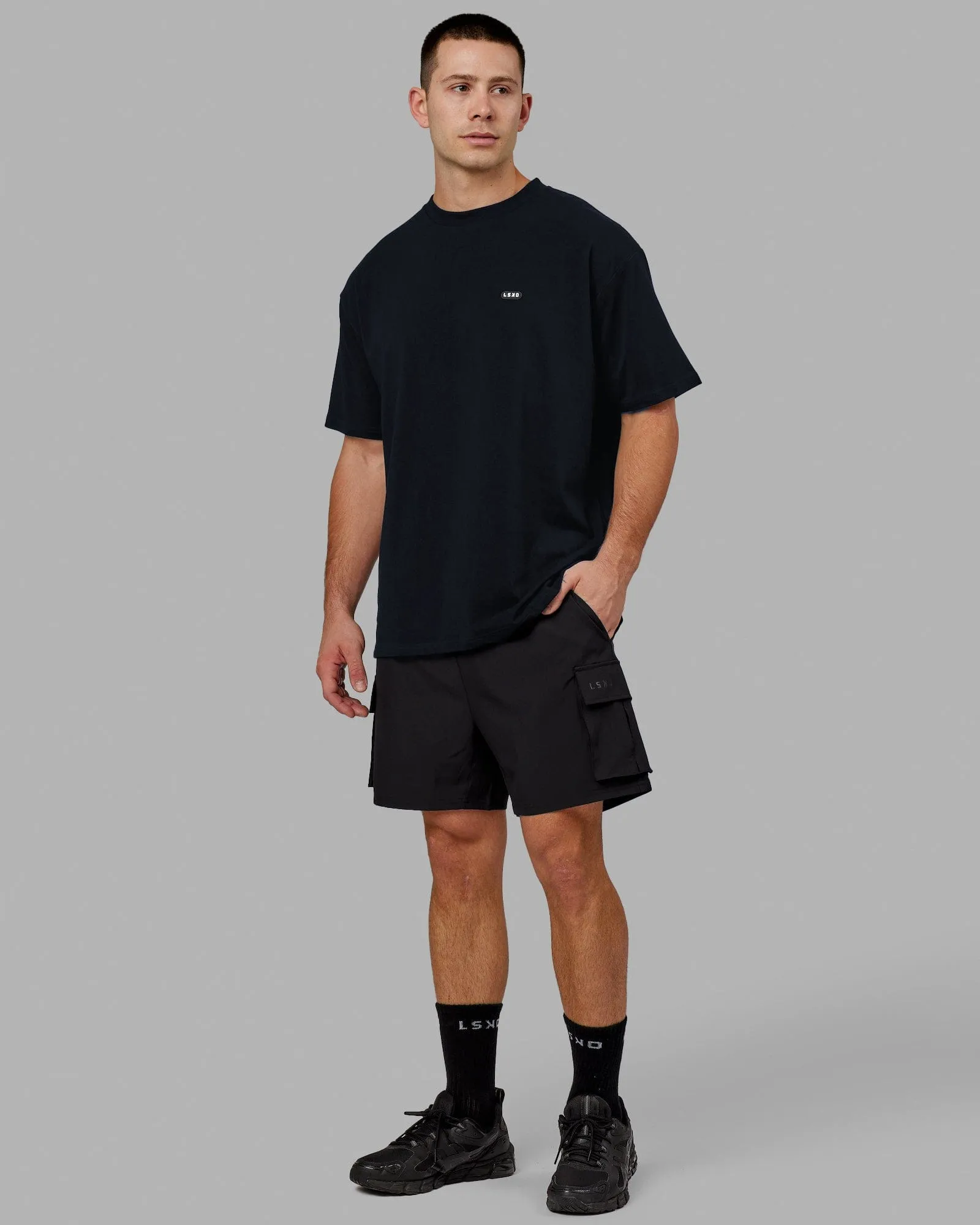 Unisex Capsule FLXCotton Tee Oversize - Navy sold by LSKD product image thumbnail 3