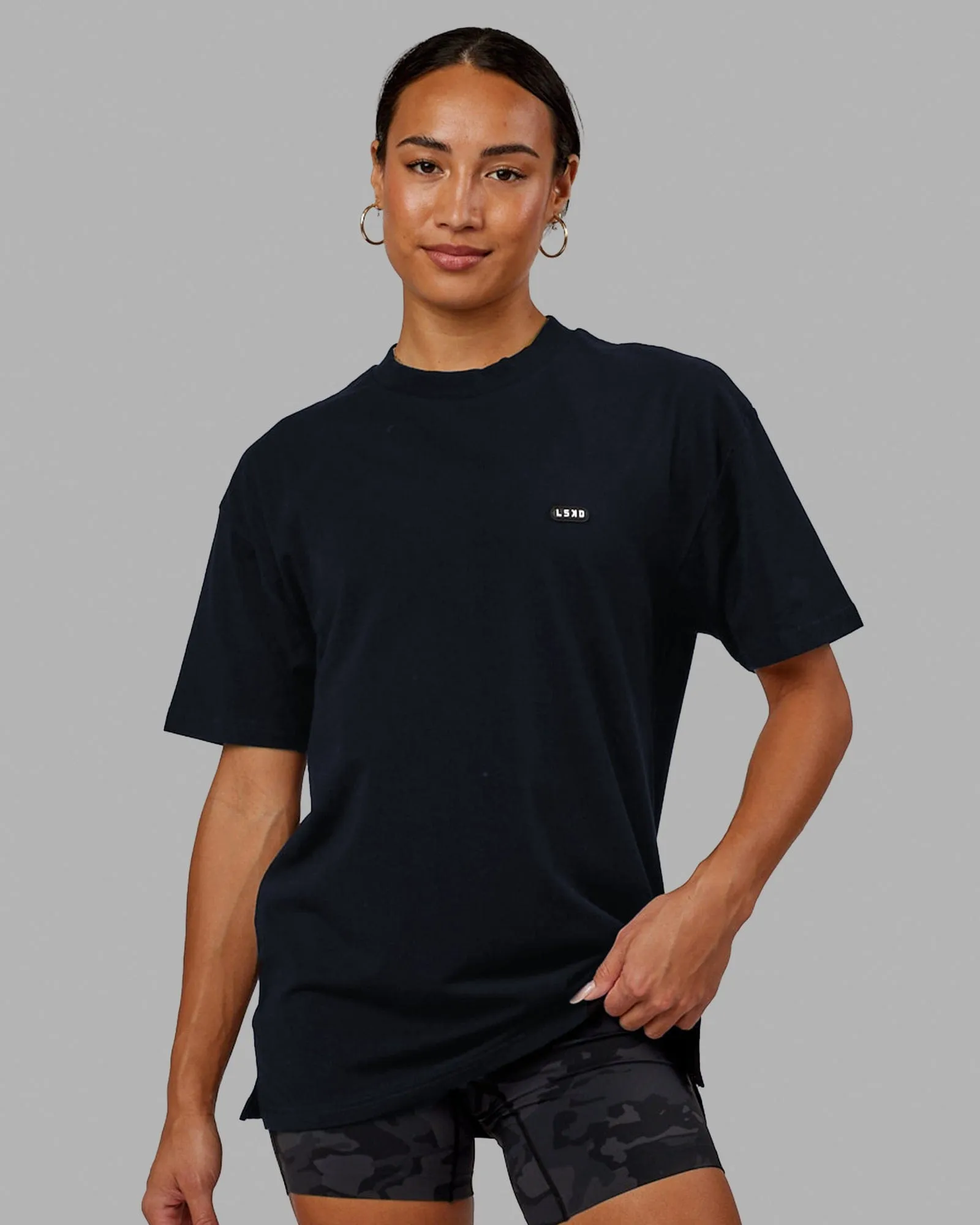 Unisex Capsule FLXCotton Tee Oversize - Navy sold by LSKD product image thumbnail 2