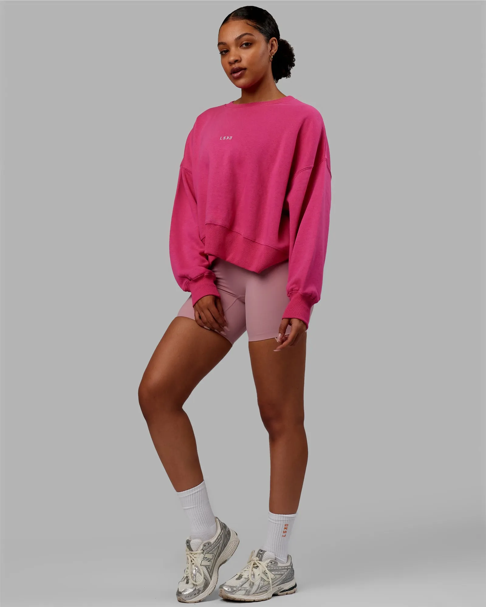 Everyday Slouch Sweater - Ultra Pink sold by LSKD product image thumbnail 5
