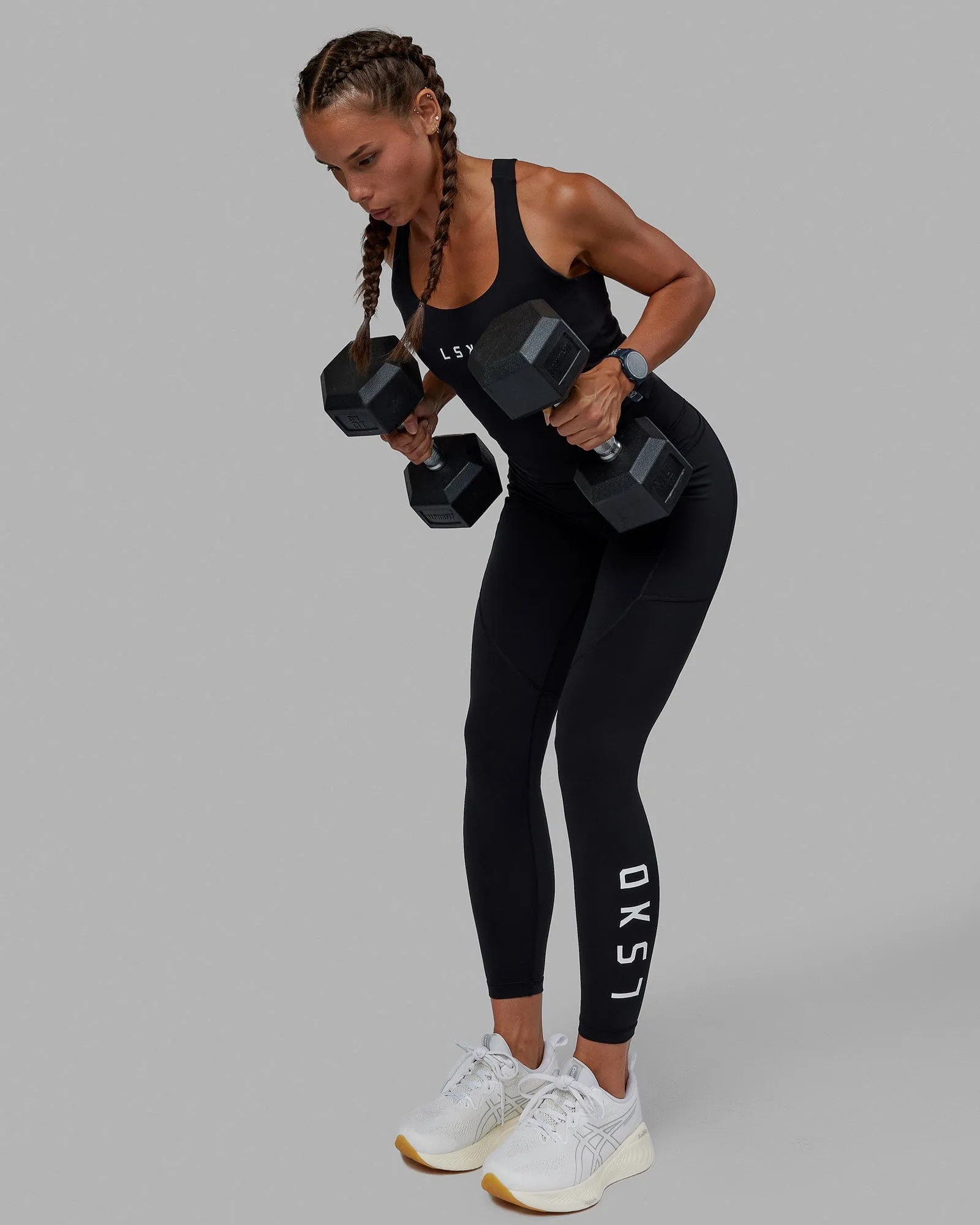 Rep Shelf Bra Performance Tank - Black sold by LSKD product image thumbnail 5