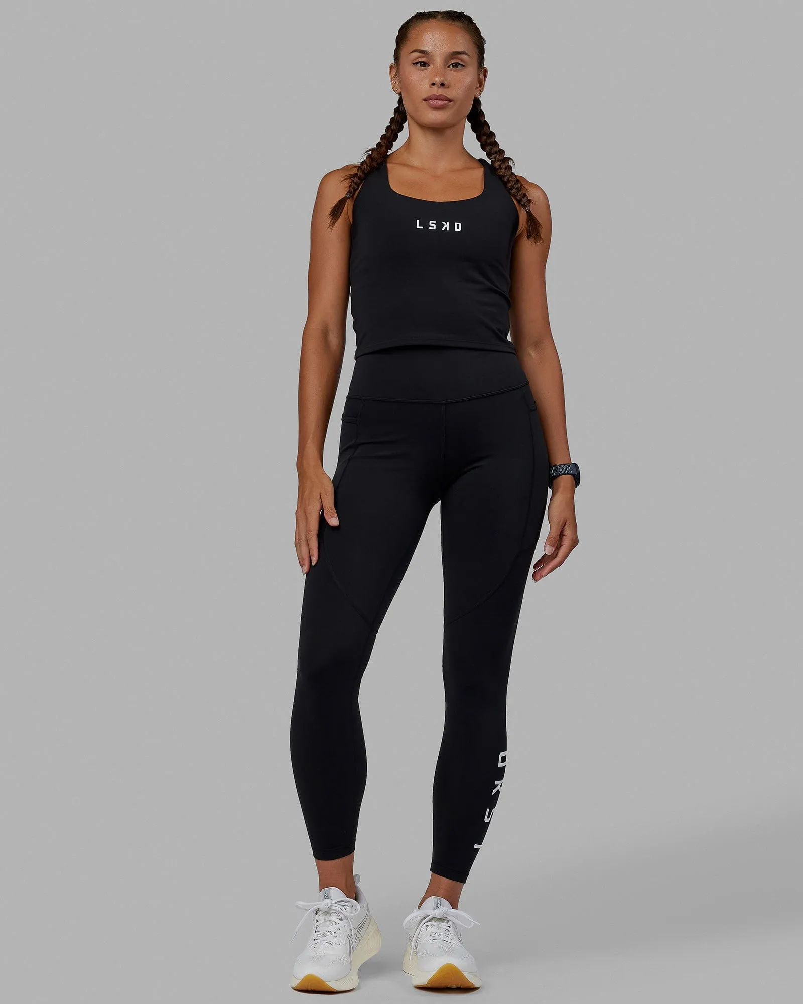 Rep Shelf Bra Performance Tank - Black sold by LSKD product image thumbnail 4