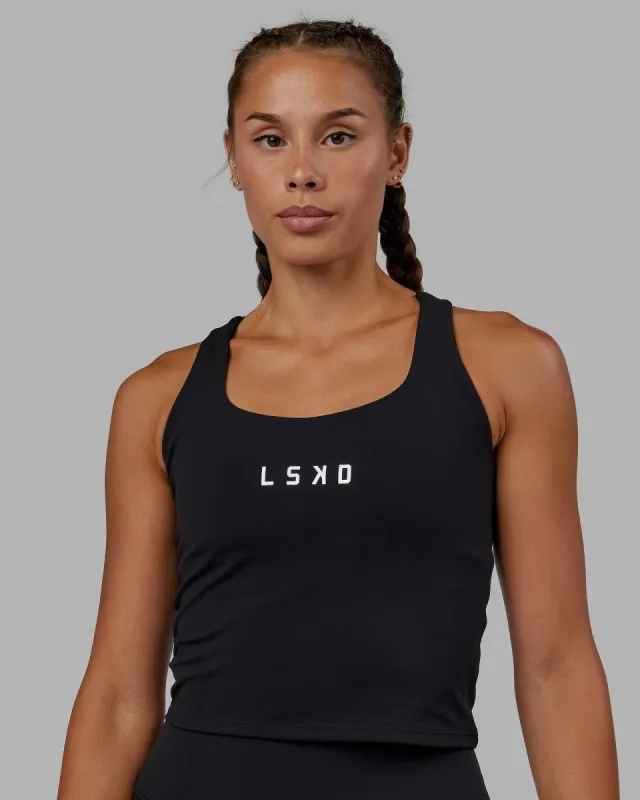 Rep Shelf Bra Performance Tank - Black made by LSKD